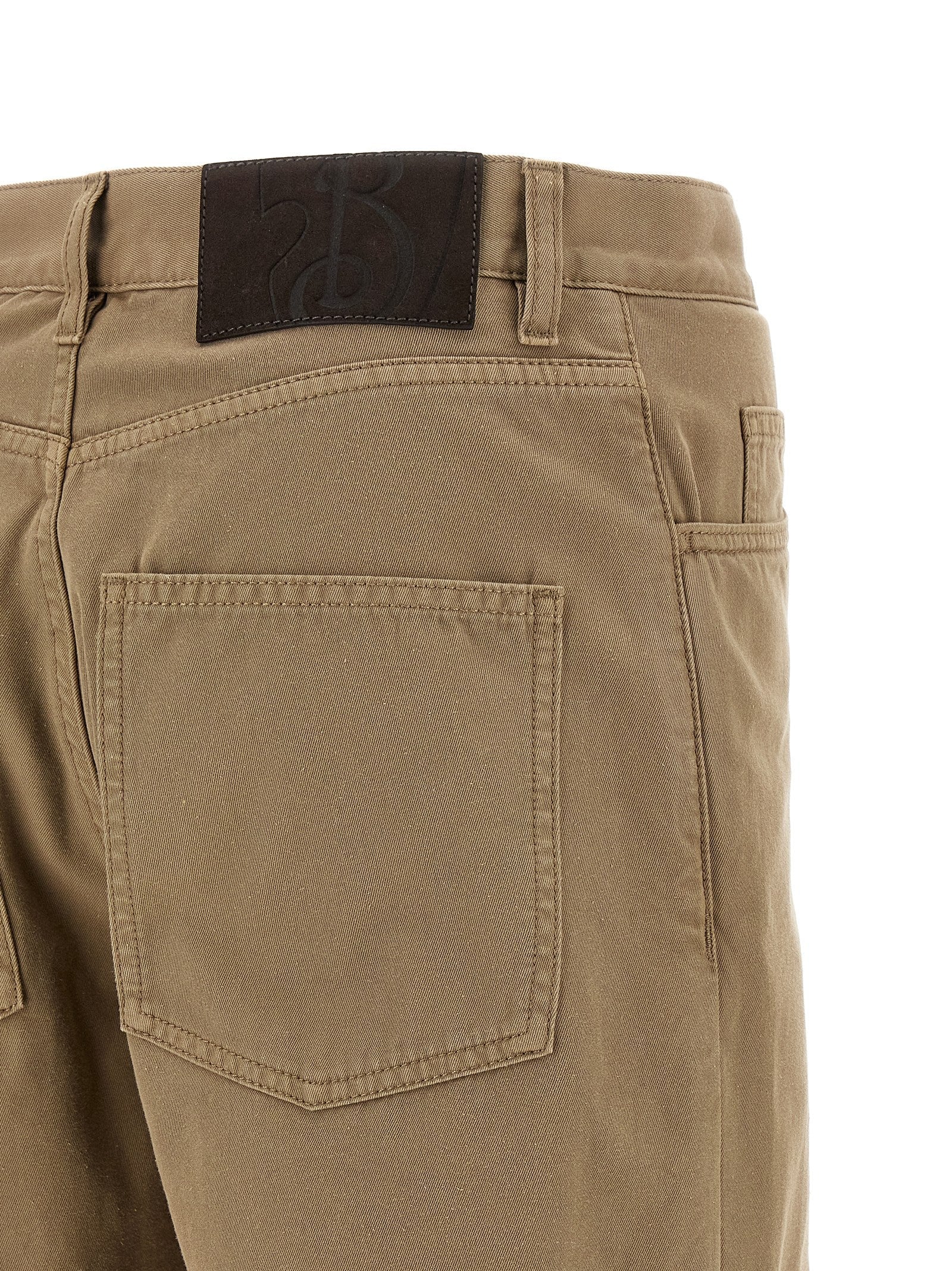 Burberry Beige Cotton Casual Pants