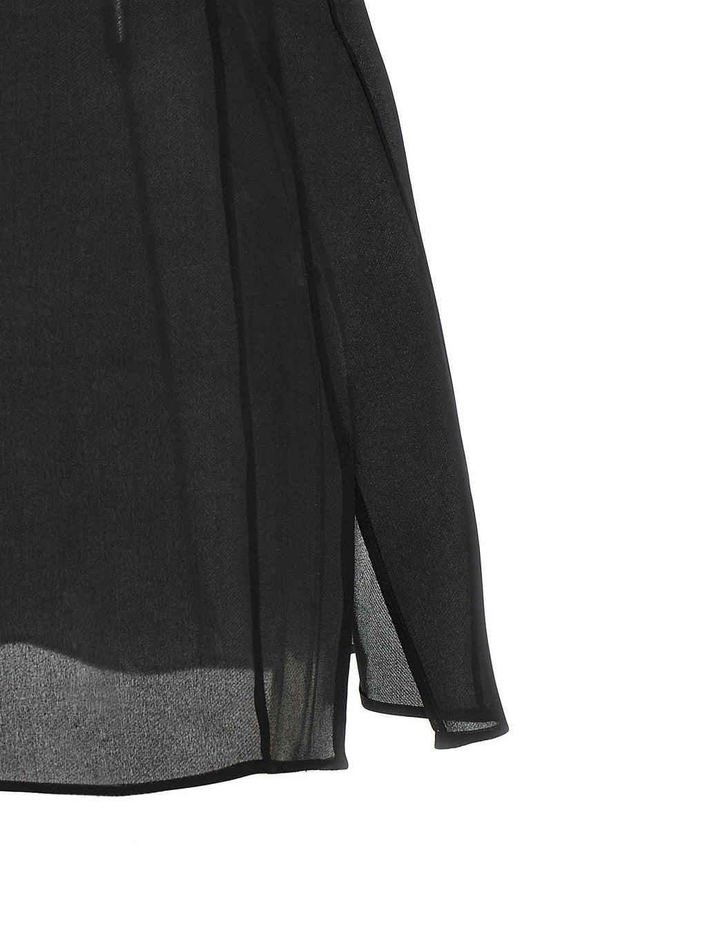 Khaite Black Silk Tank Tops