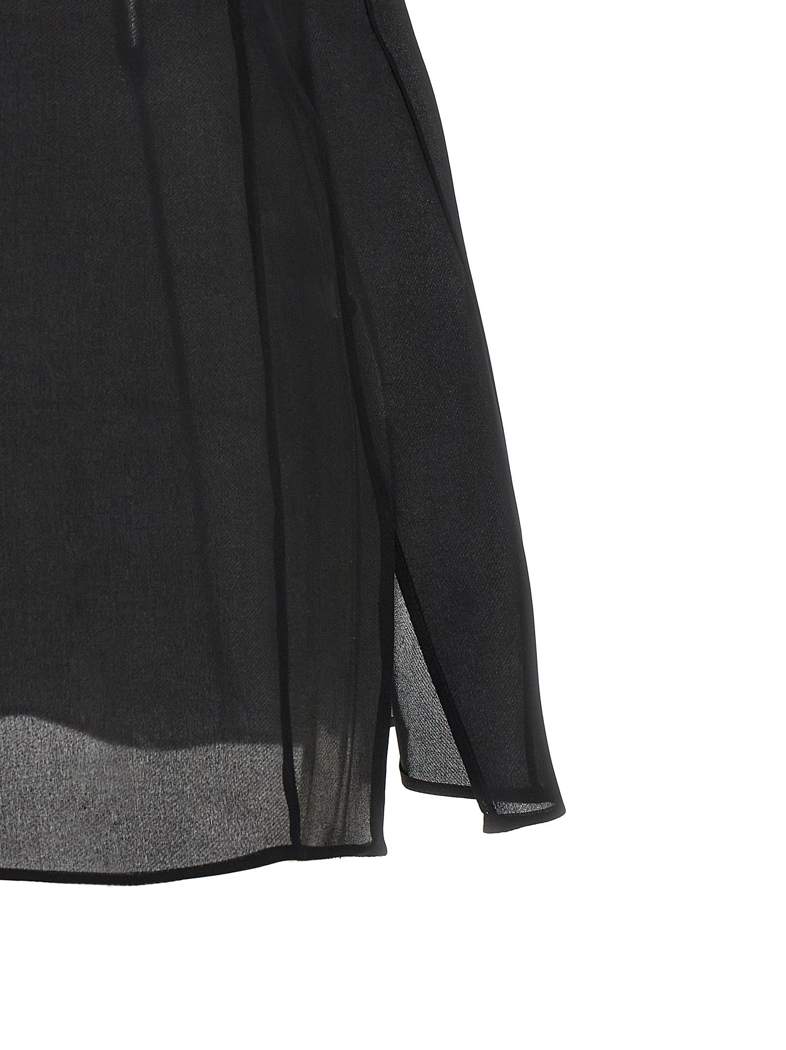 Khaite Black Silk Tank Tops