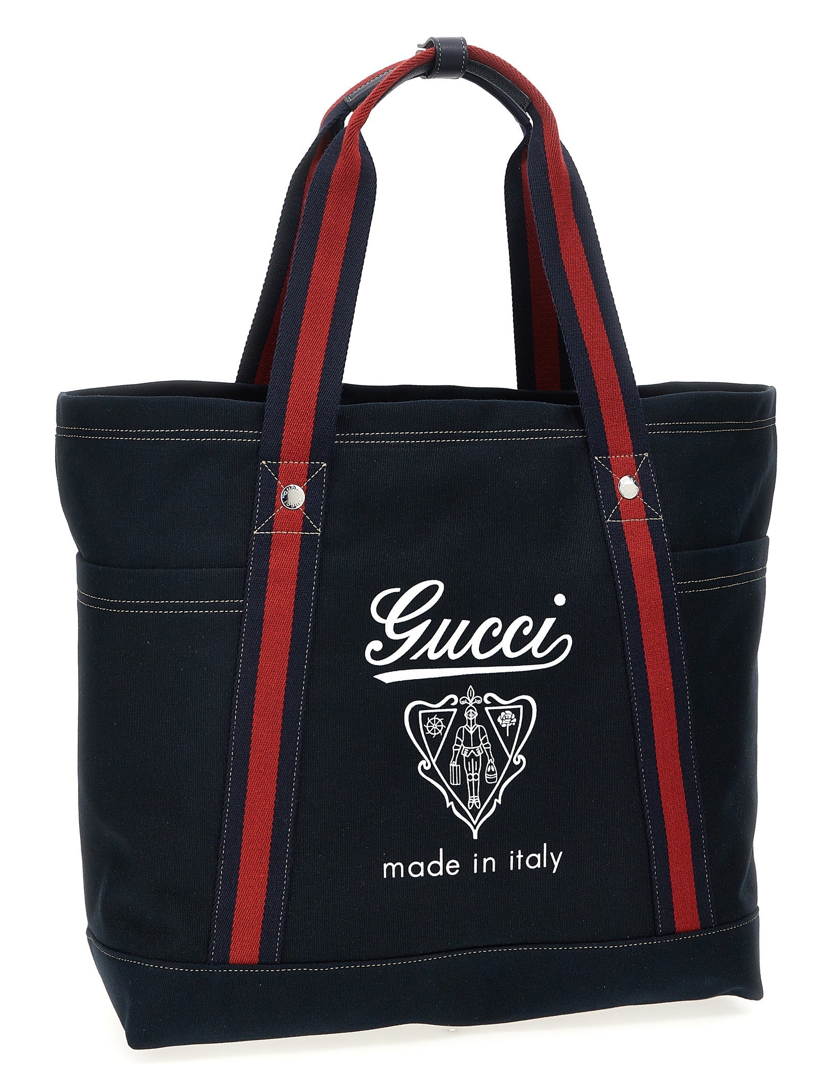 Gucci Blue Cotton Tote Bag