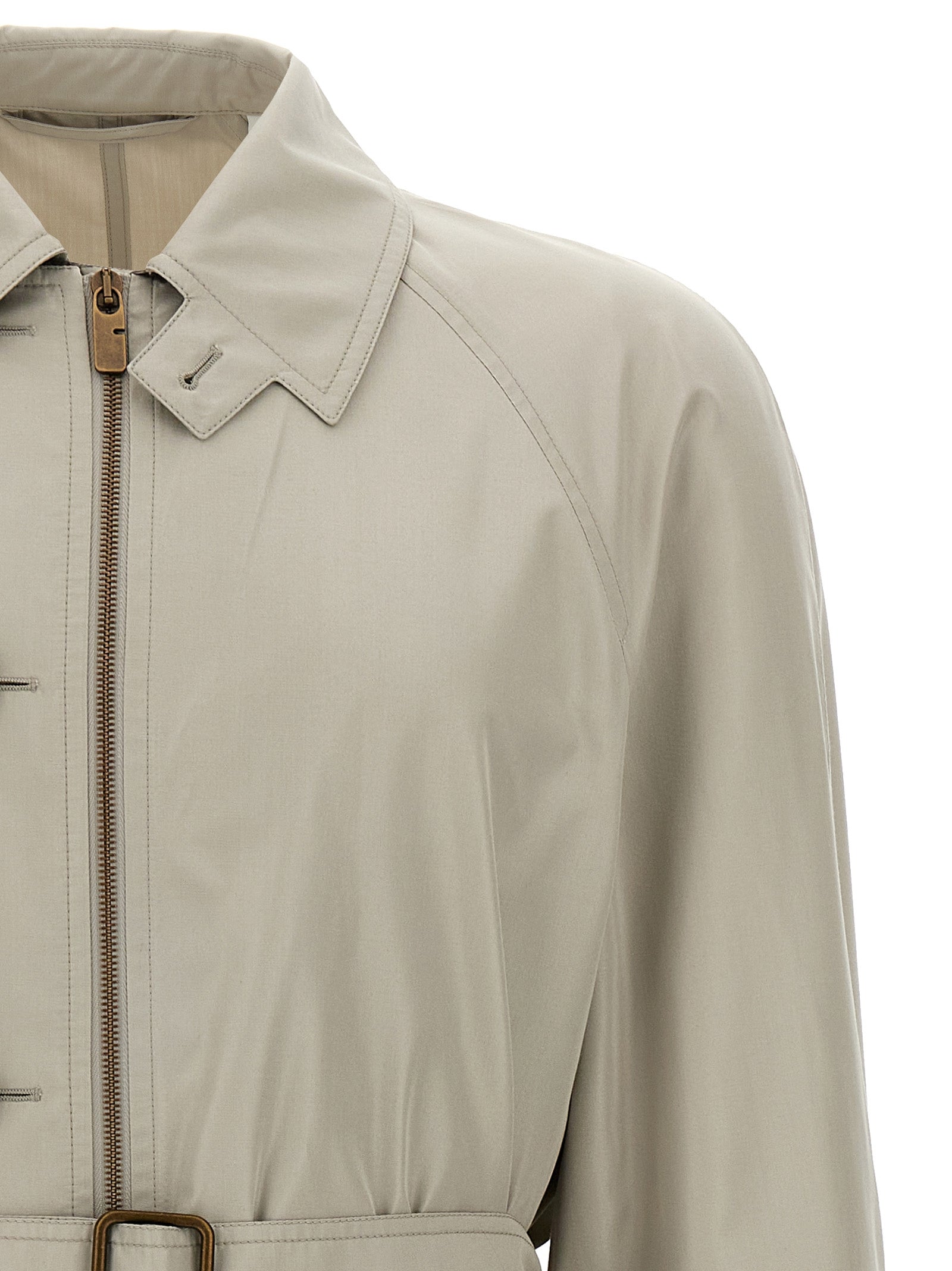 Burberry Gray Satin Coat