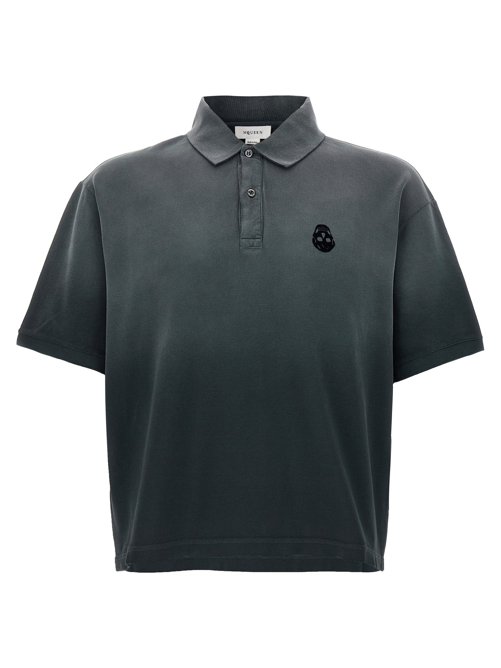Alexander McQueen Gray Cotton Polo Shirt