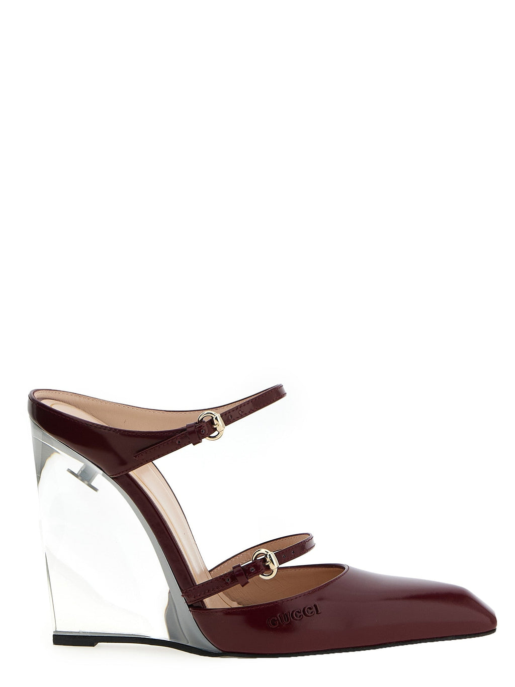 Gucci Multicolor Leather Wedge Sandals