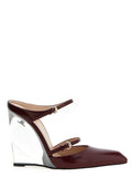Gucci Multicolor Leather Wedge Sandals