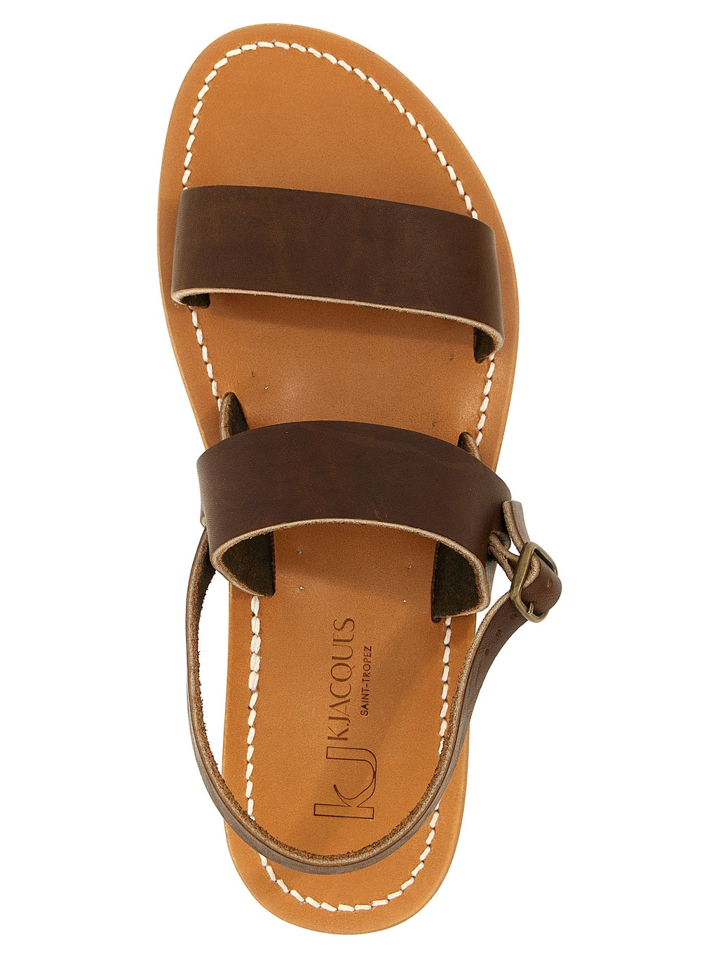 K.JACQUES SAINT TROPEZ Brown Cowhide Flat Sandals