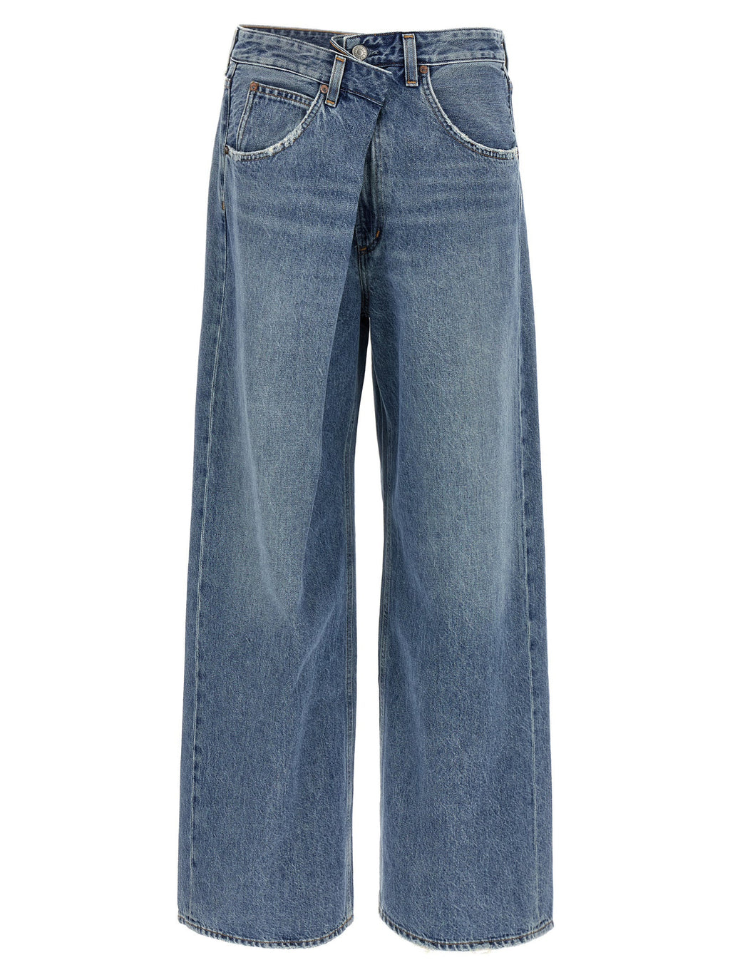 Agolde Blue Cotton Relaxed Fit Jeans