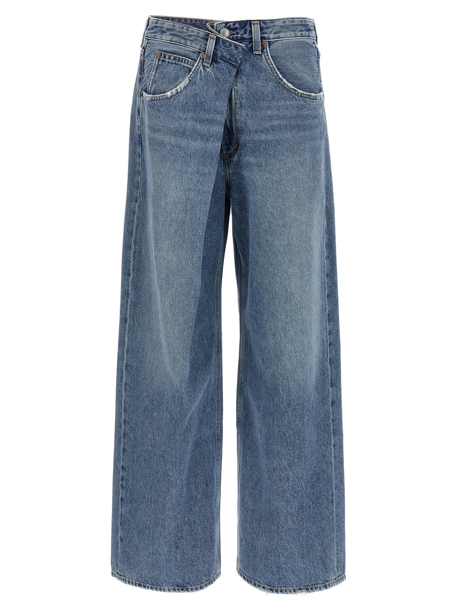 Agolde Blue Cotton Relaxed Fit Jeans
