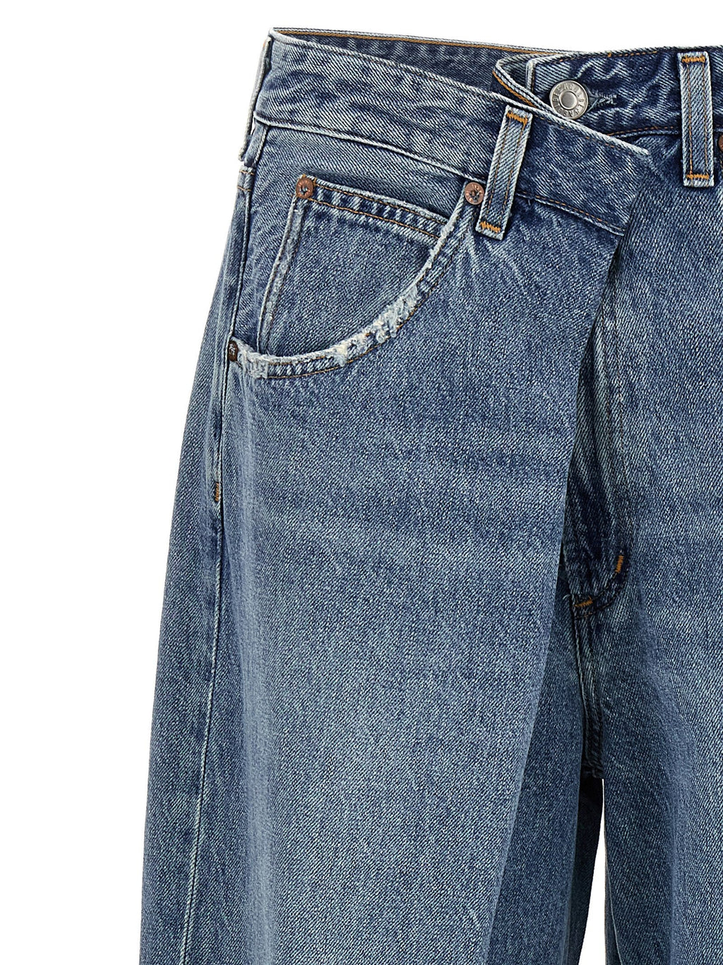 Agolde Blue Cotton Relaxed Fit Jeans