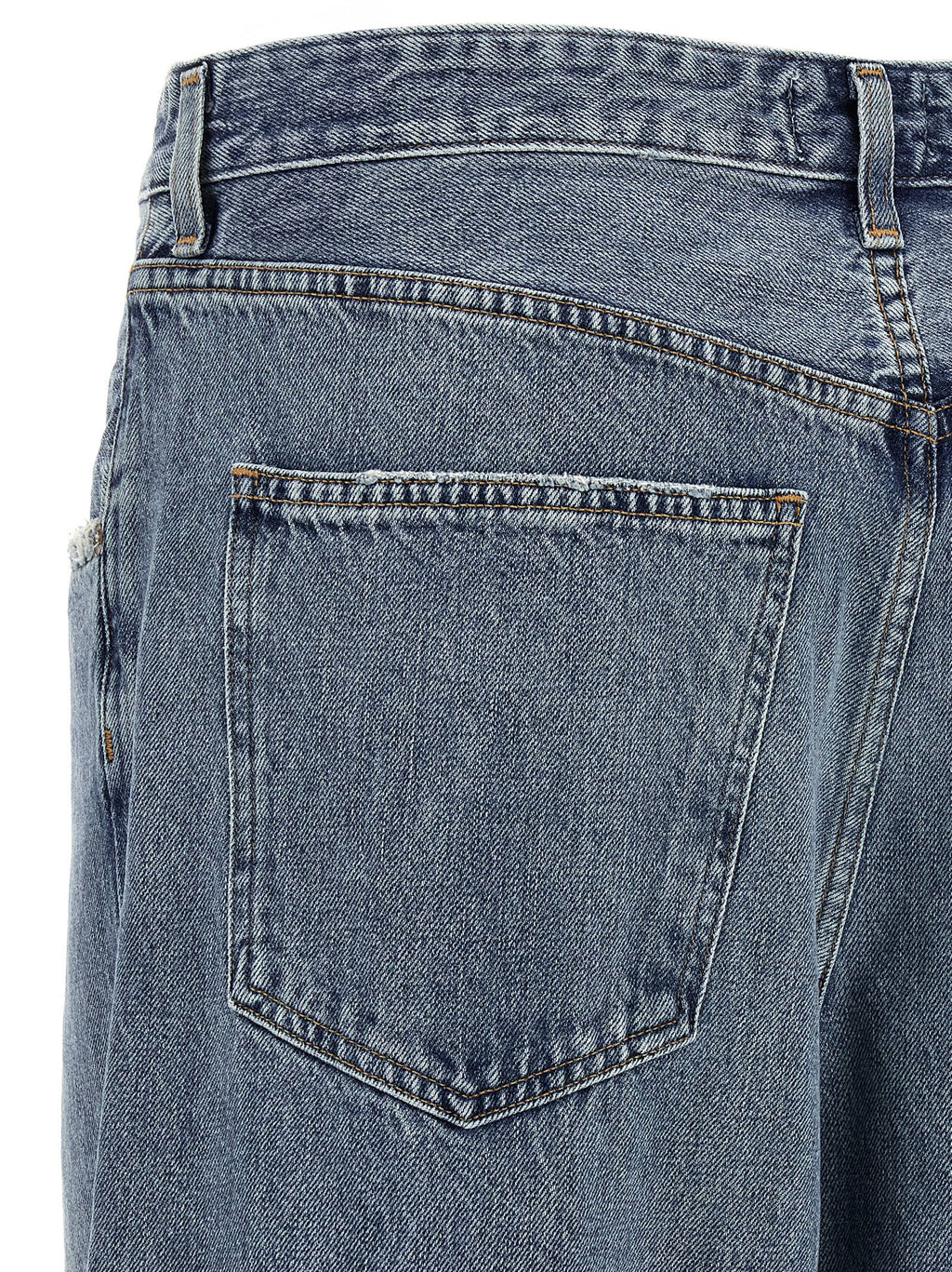 Agolde Blue Cotton Relaxed Fit Jeans