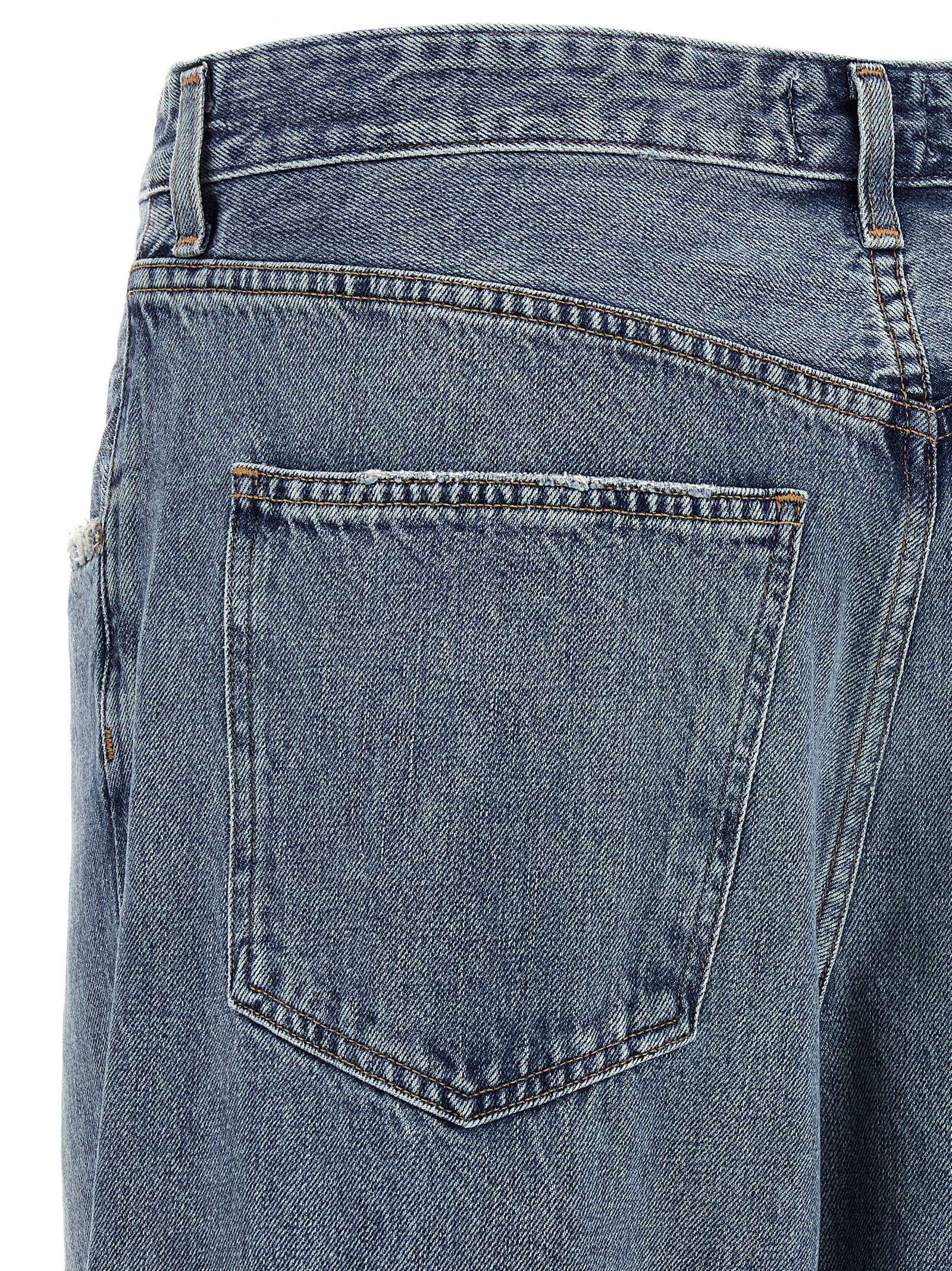 Agolde Blue Cotton Relaxed Fit Jeans