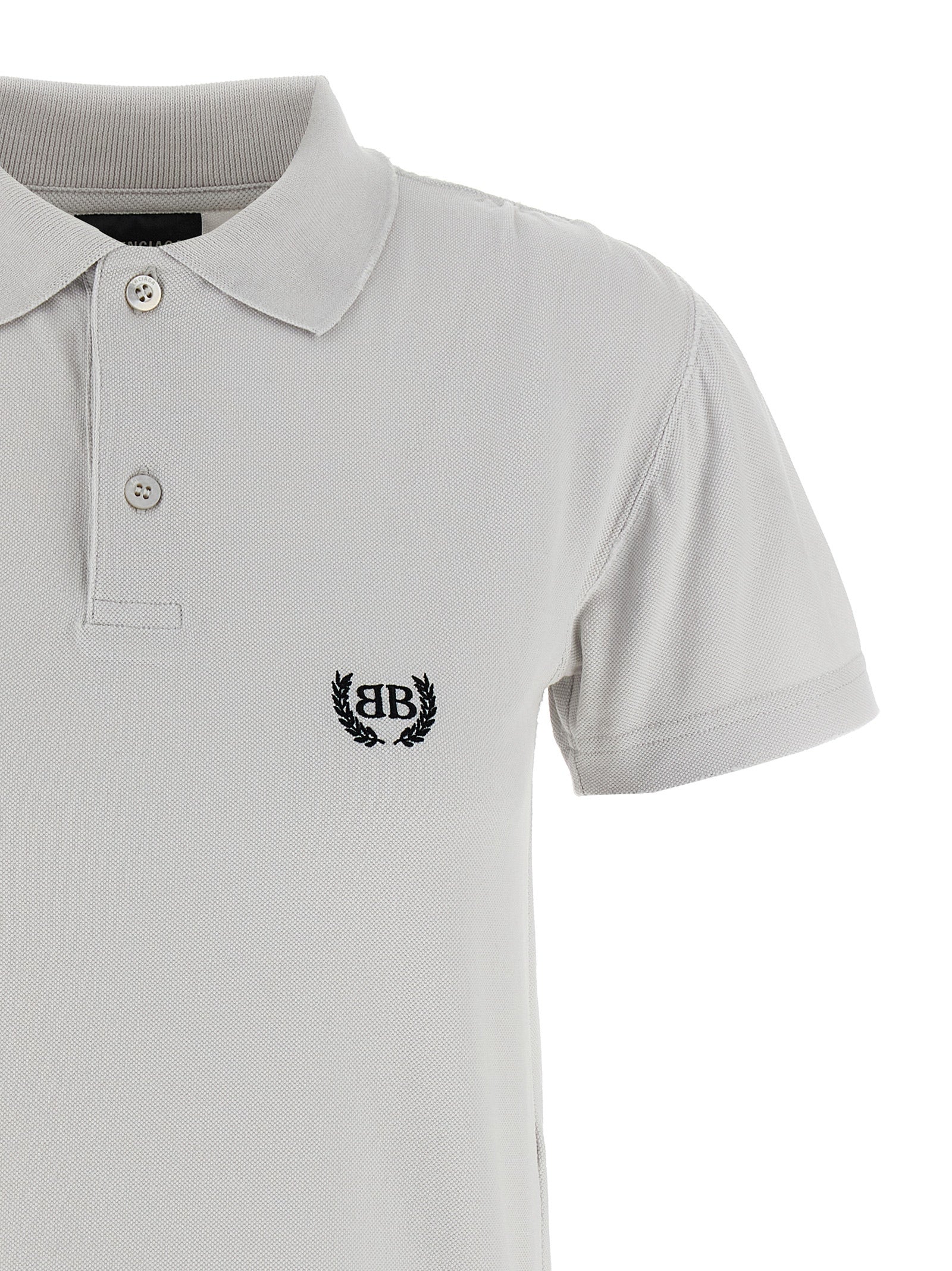 Balenciaga Gray Cotton Polo Shirt