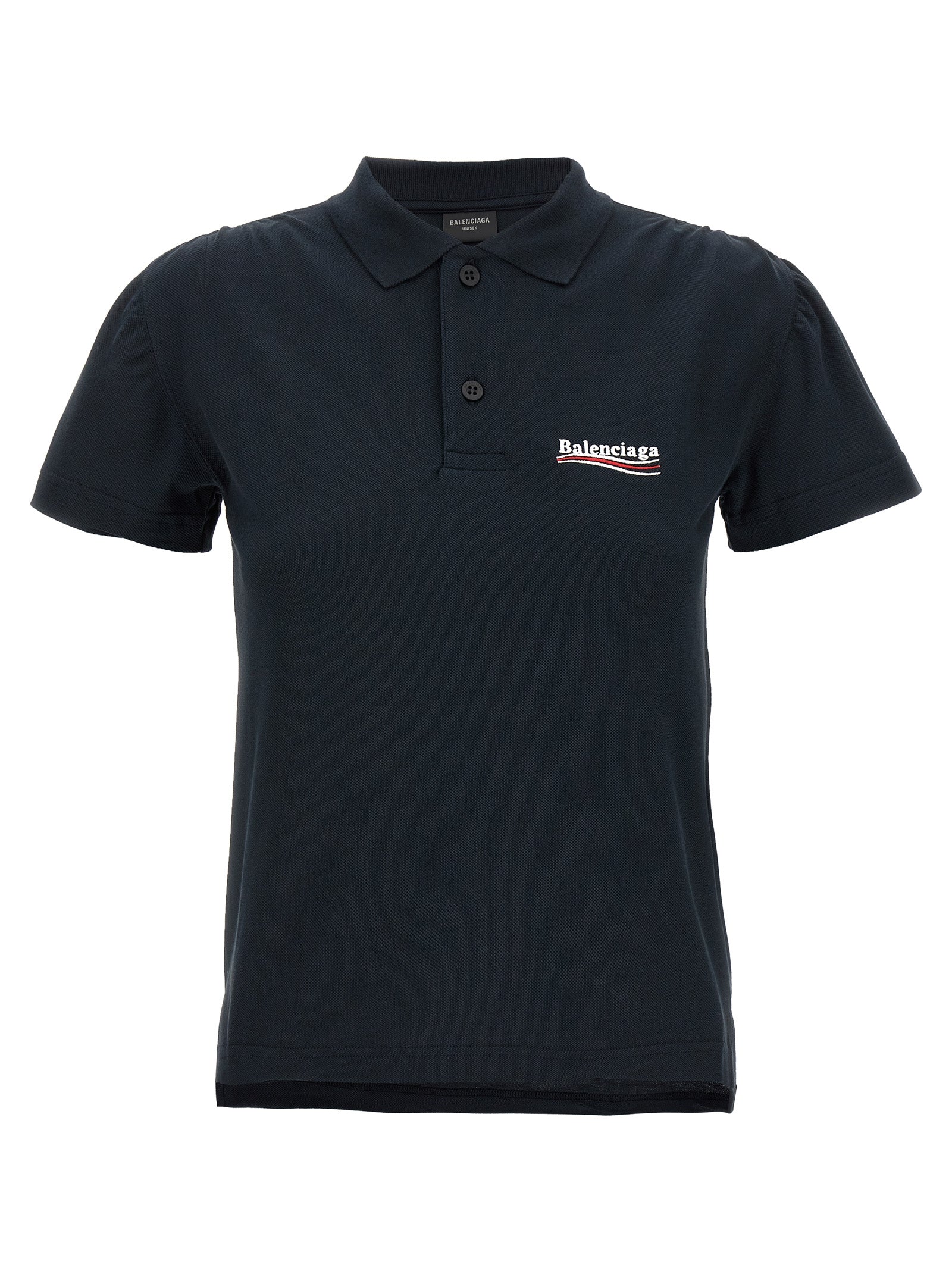 Balenciaga Blue Cotton Polo Shirt