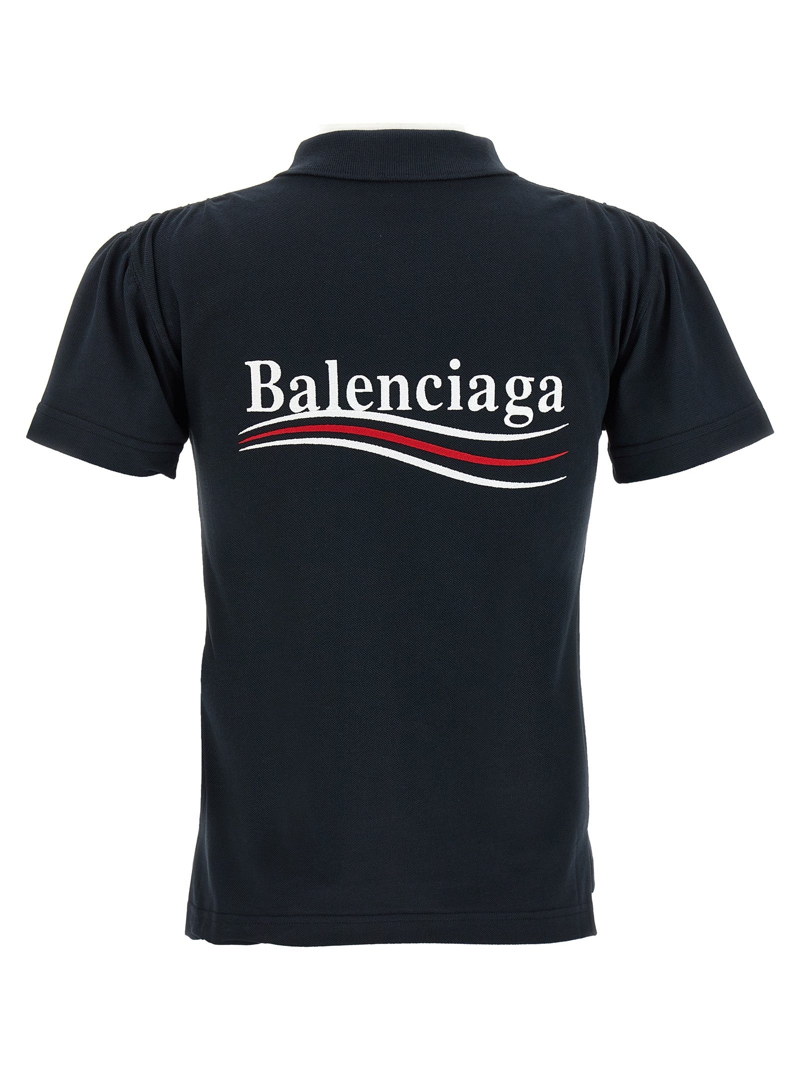 Balenciaga Blue Cotton Polo Shirt