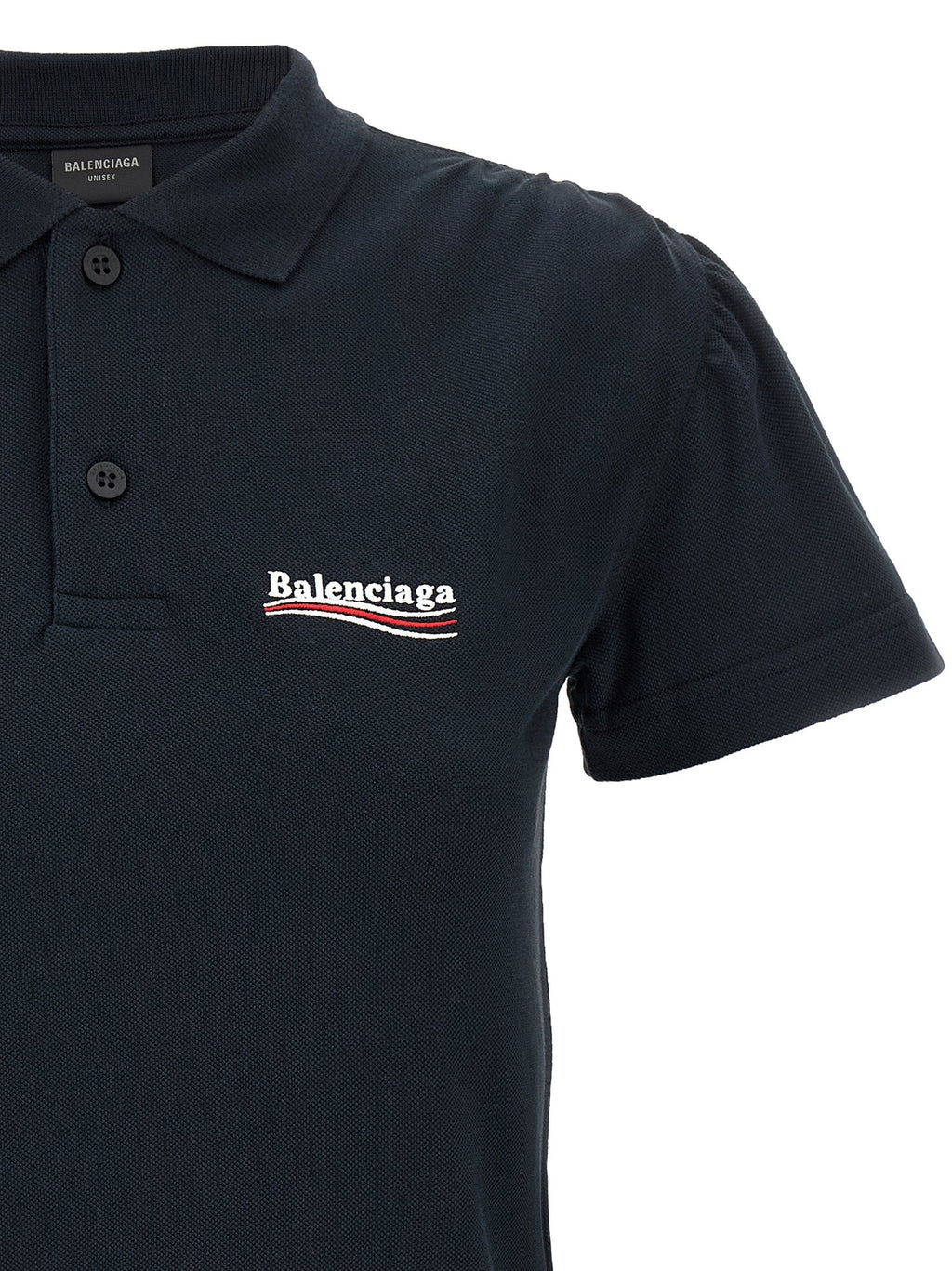 Balenciaga Blue Cotton Polo Shirt