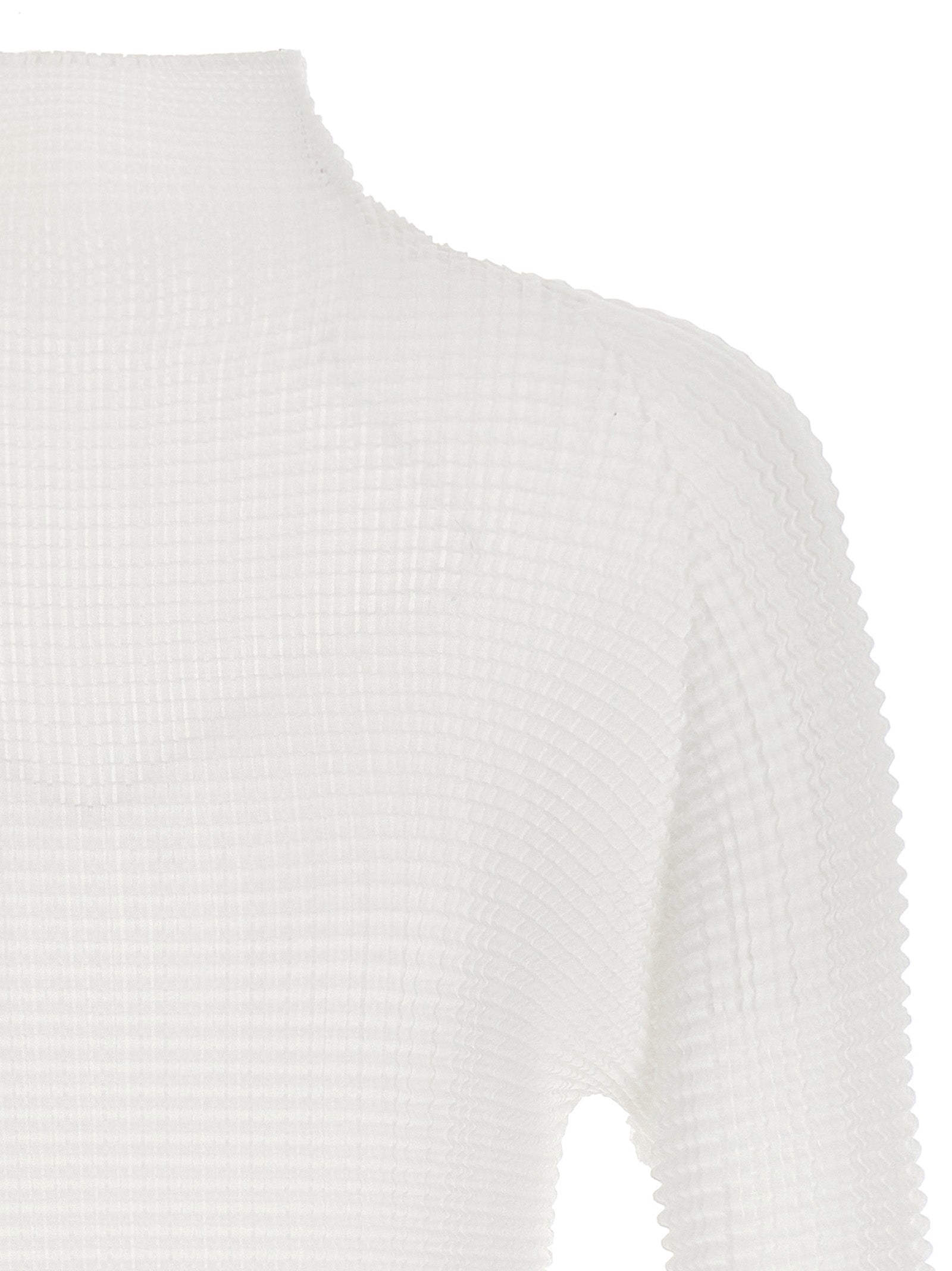 Issey Miyake White Polyester Blouse Issey Miyake
