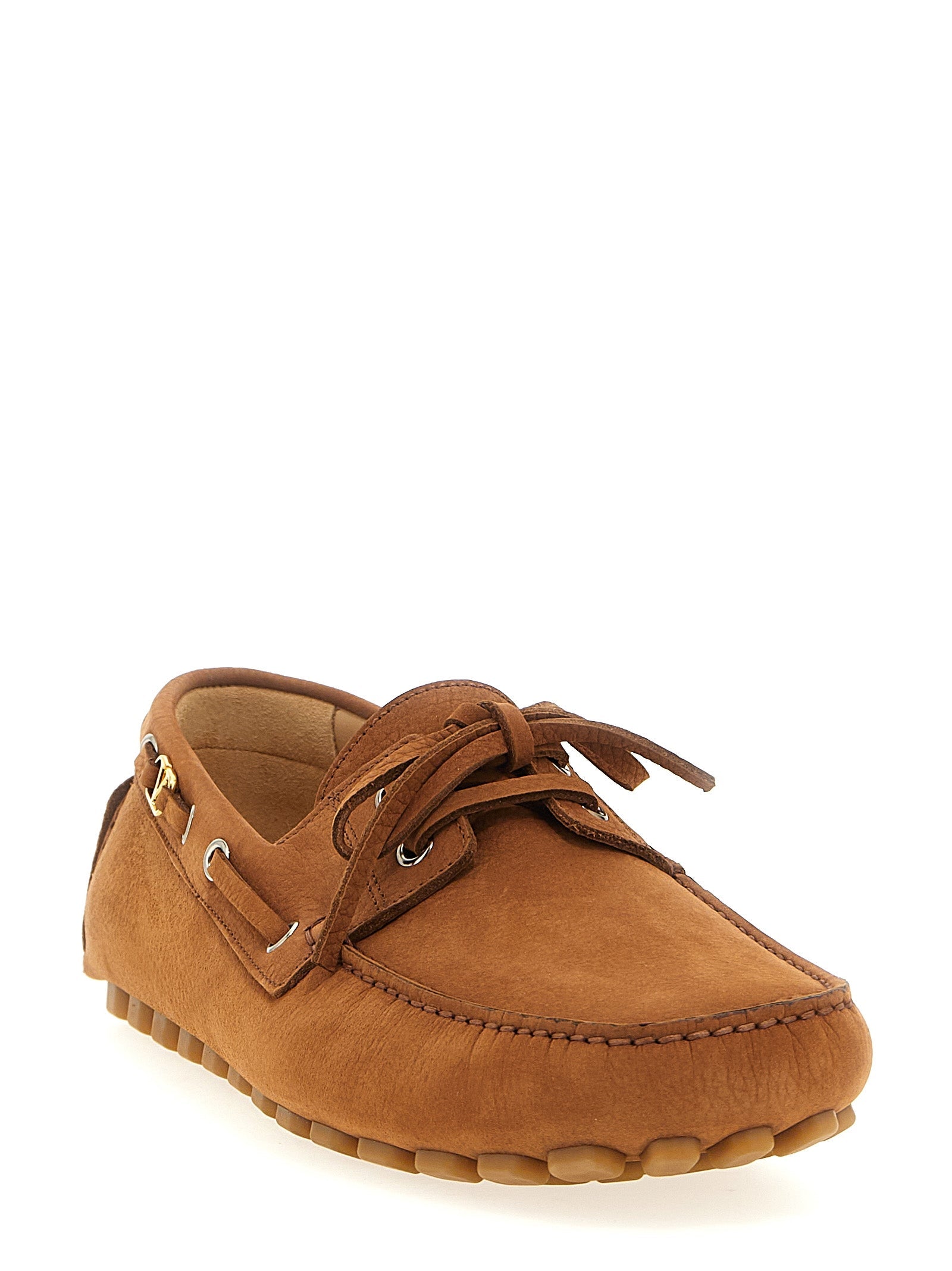 Valentino Garavani Brown Calfskin Slip-On Loafers