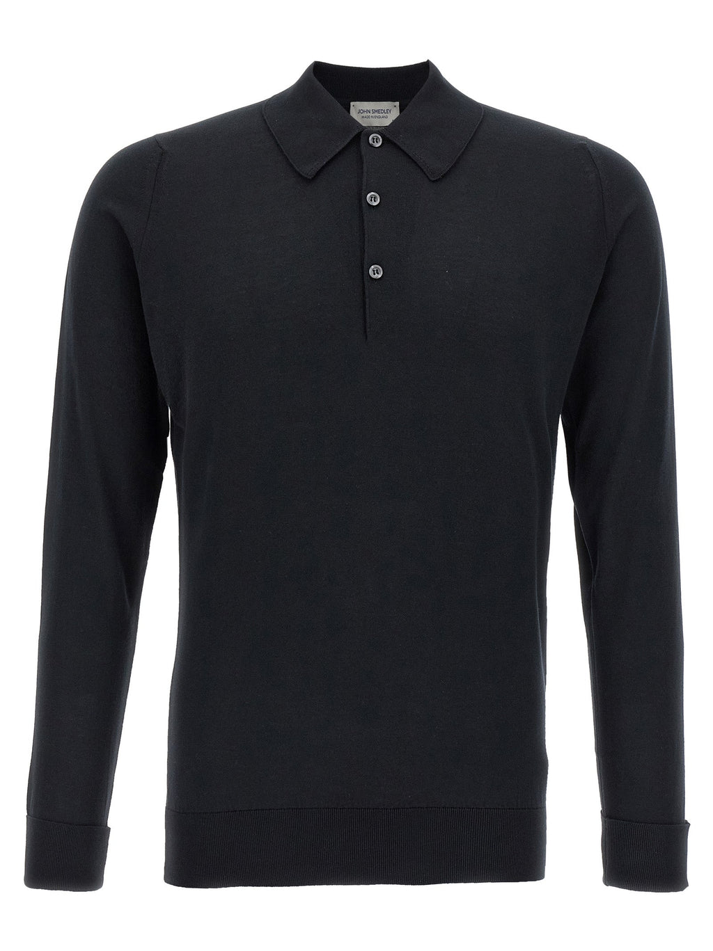 JOHN SMEDLEY Black Cotton Polo Shirt
