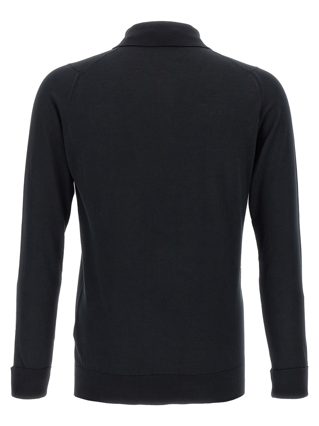 JOHN SMEDLEY Black Cotton Polo Shirt
