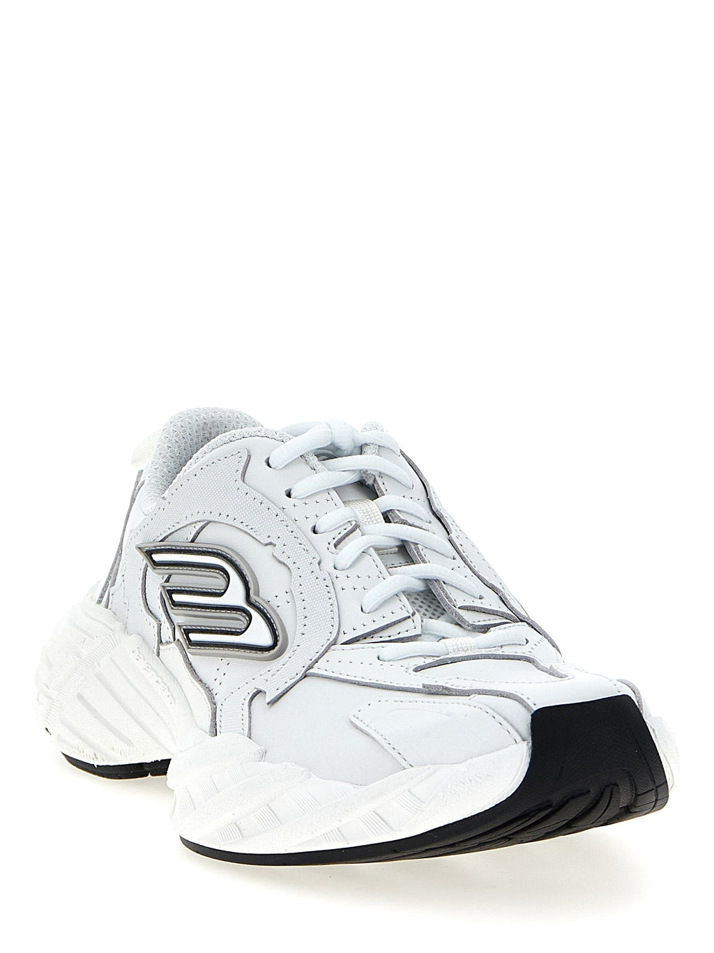 Balenciaga White Cowhide Athletic Sneakers