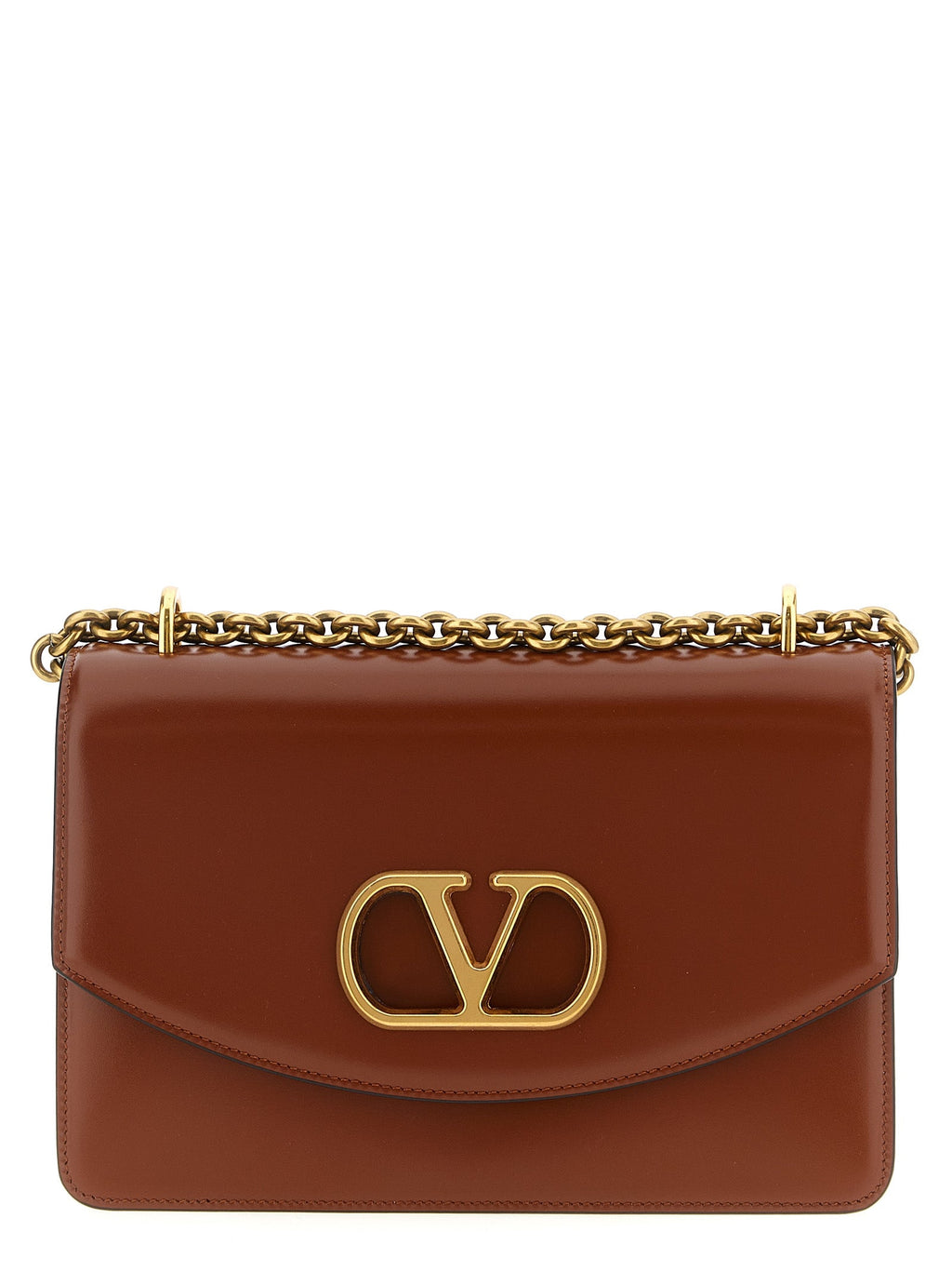 Valentino Garavani Brown Calfskin Shoulder Bag