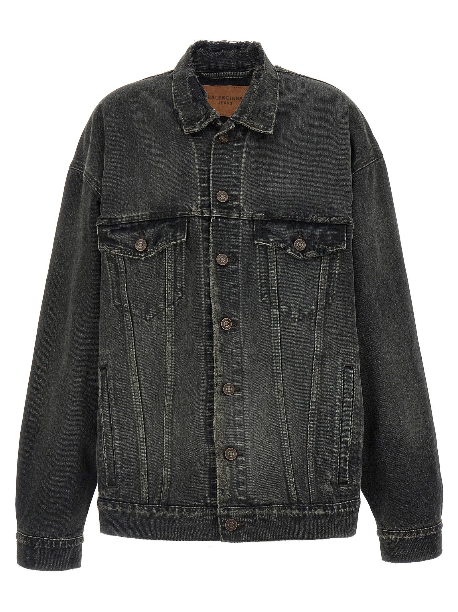 Balenciaga Gray Cotton Denim Jacket