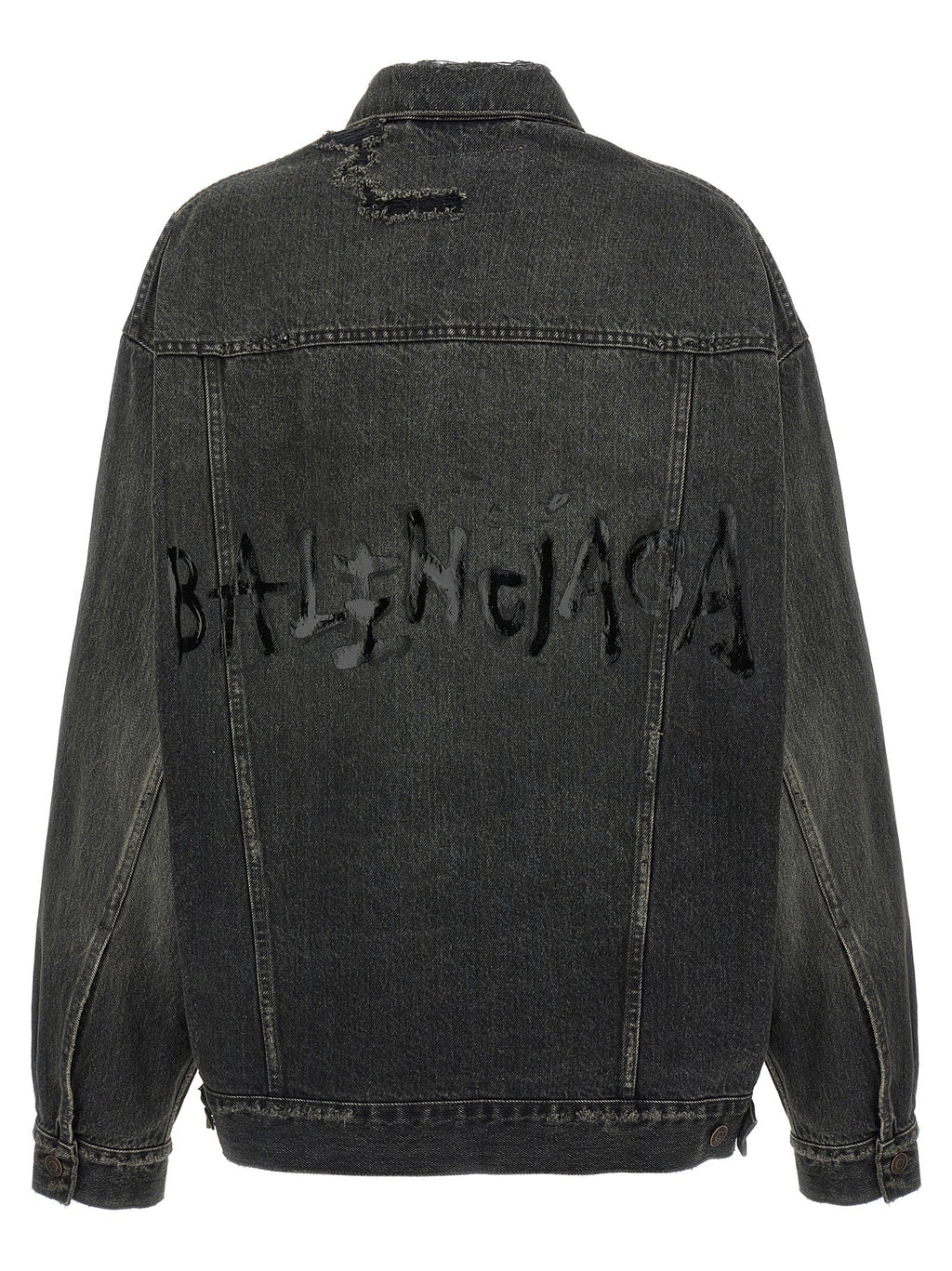 Balenciaga Gray Cotton Denim Jacket