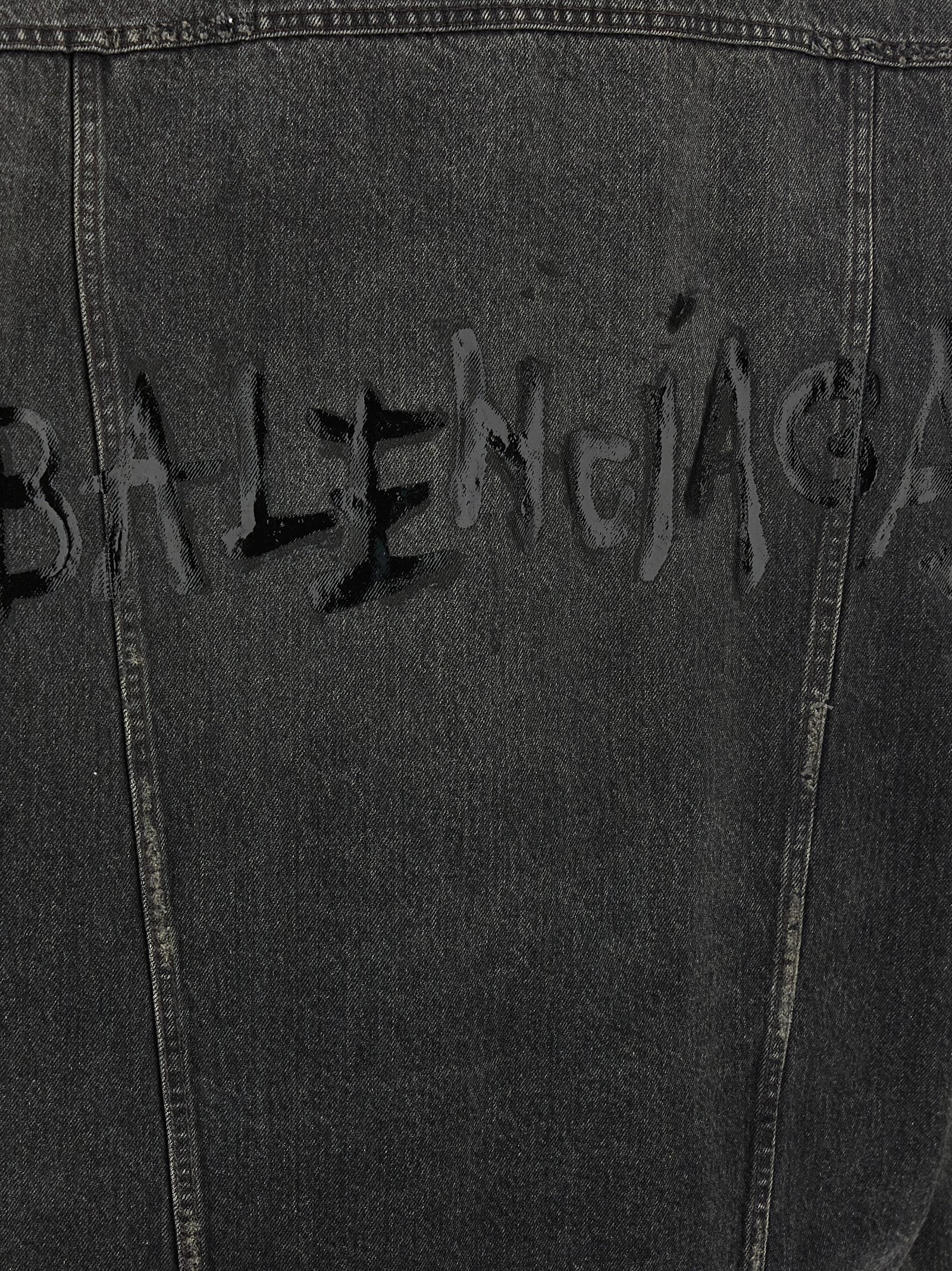 Balenciaga Gray Cotton Denim Jacket