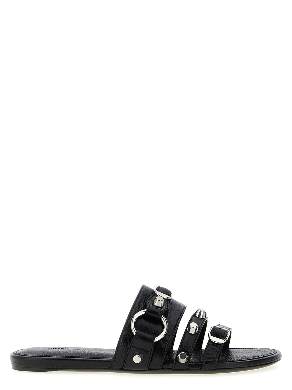 Balenciaga Black Lamb Leather Slides
