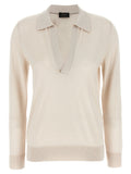 Brioni Beige Cashmere Polo Shirt