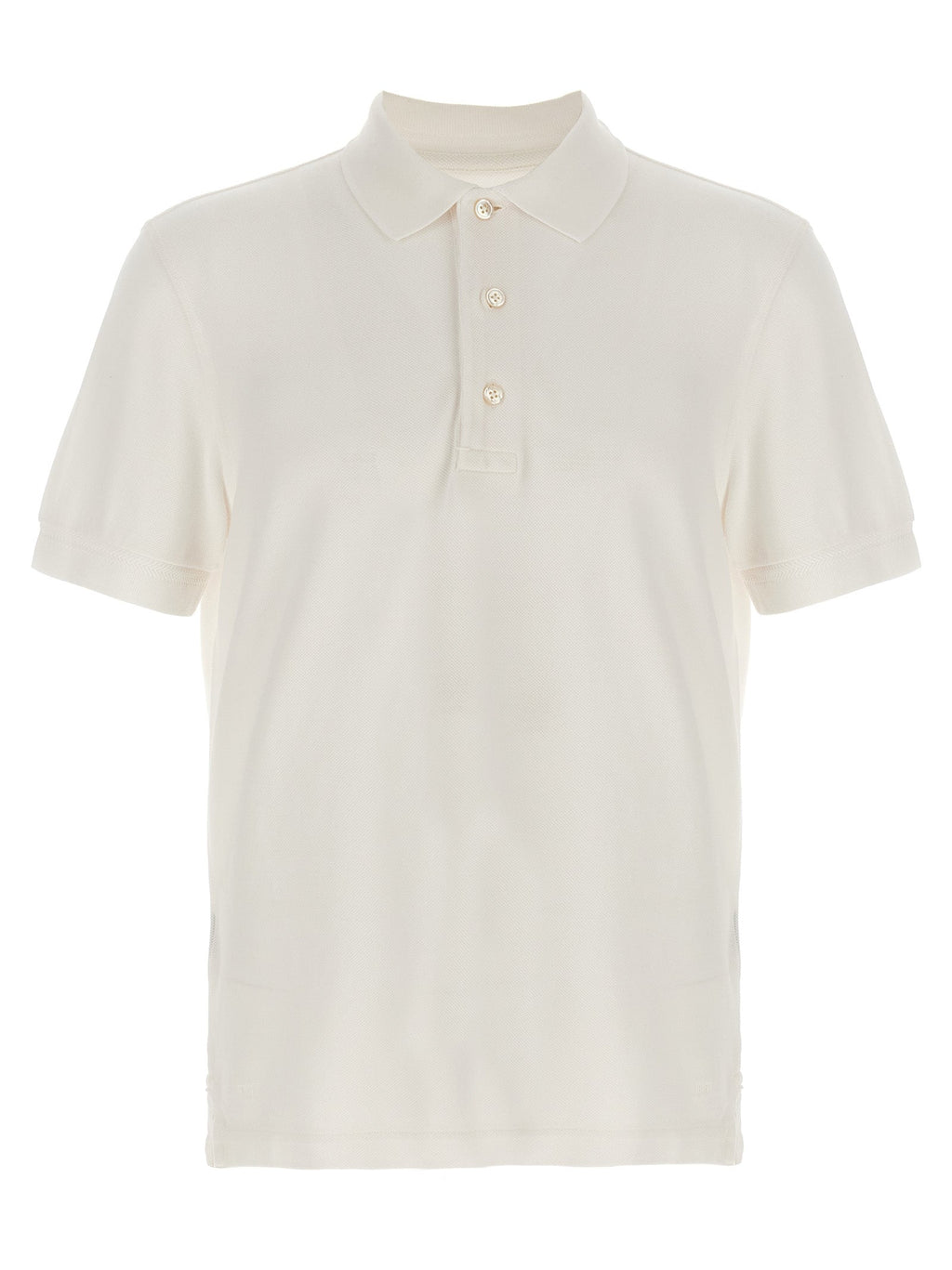 Tom Ford White Lyocell Polo Shirt