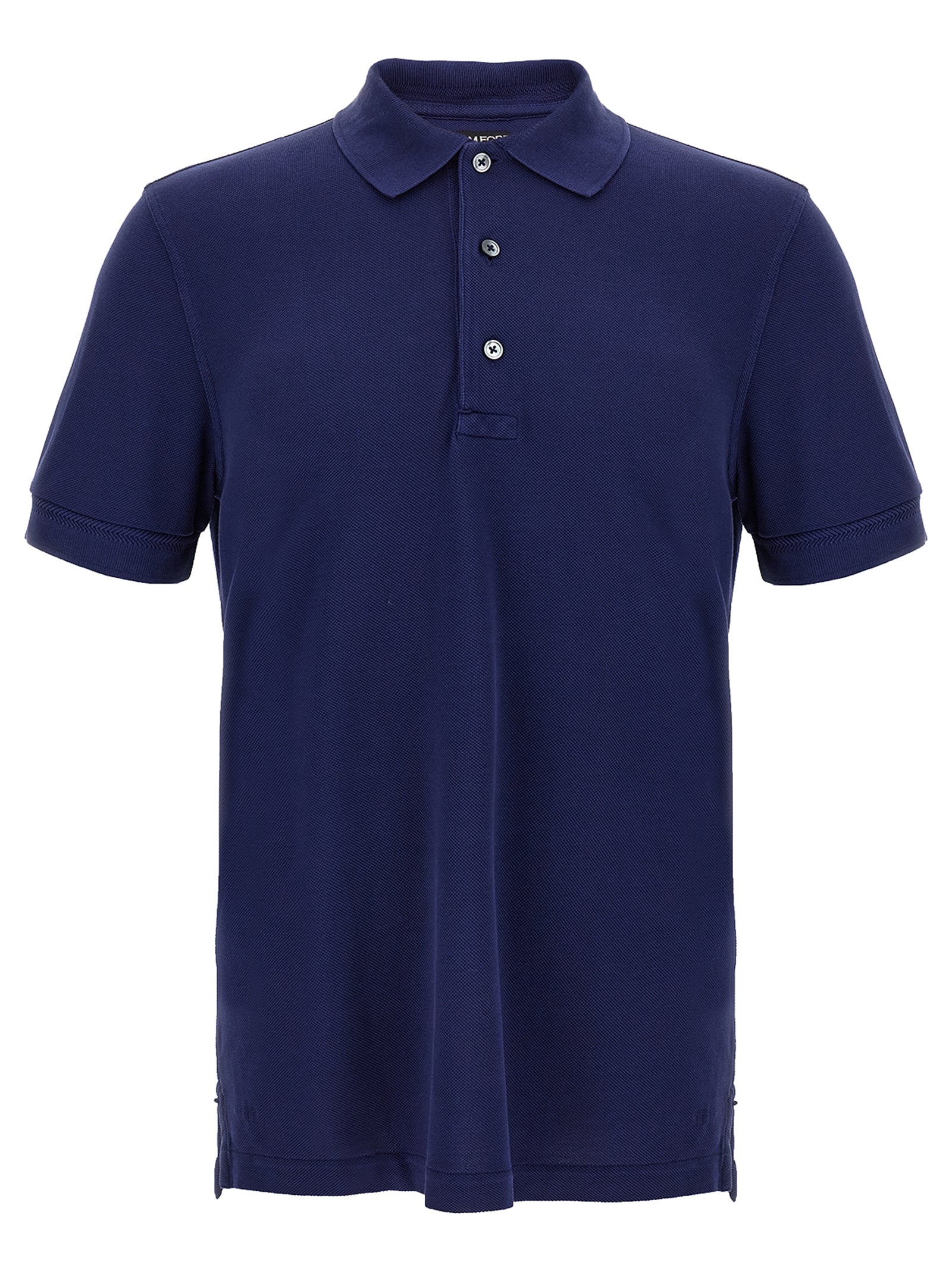 Tom Ford Blue Lyocell Polo Shirt