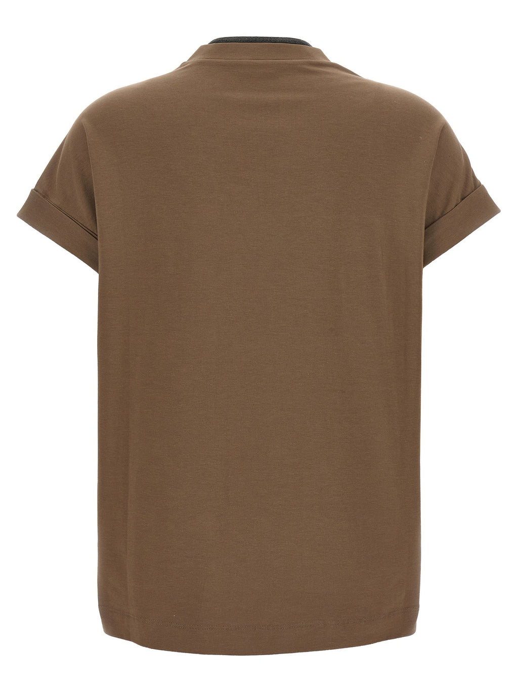 Brunello Cucinelli Brown Cotton T-Shirt