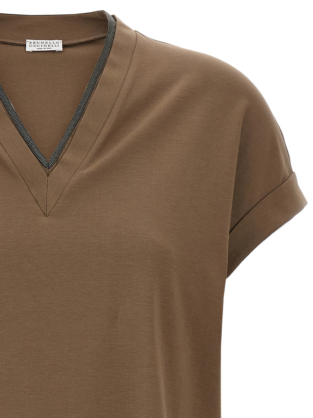 Brunello Cucinelli Brown Cotton T-Shirt