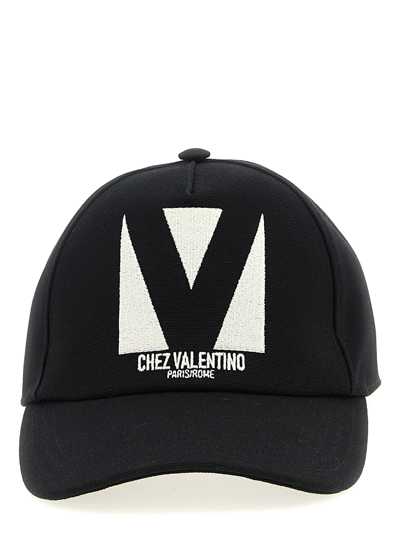 Valentino Garavani Black Cotton Cap (Baseball Hat)