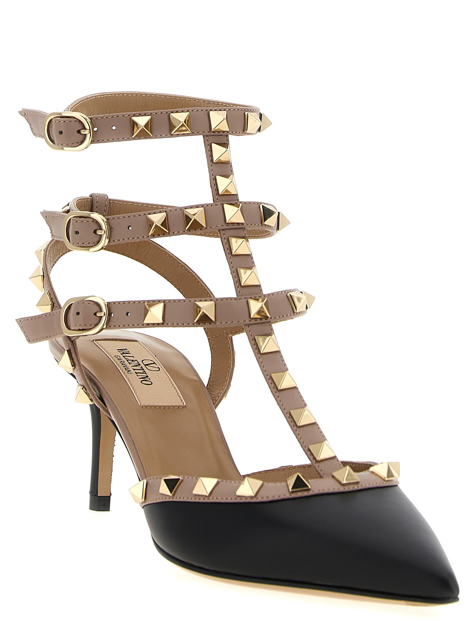 Valentino Garavani Multicolor Lamb Leather Mid Heel Pumps