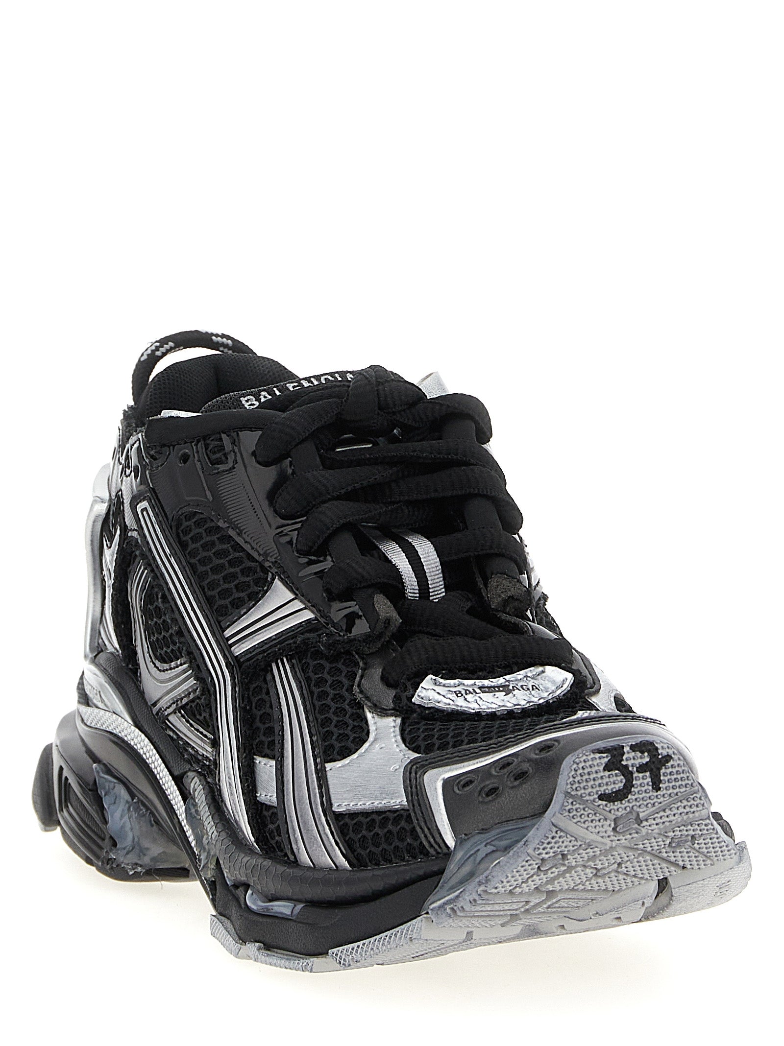 Balenciaga Black Polyethylene Athletic Sneakers