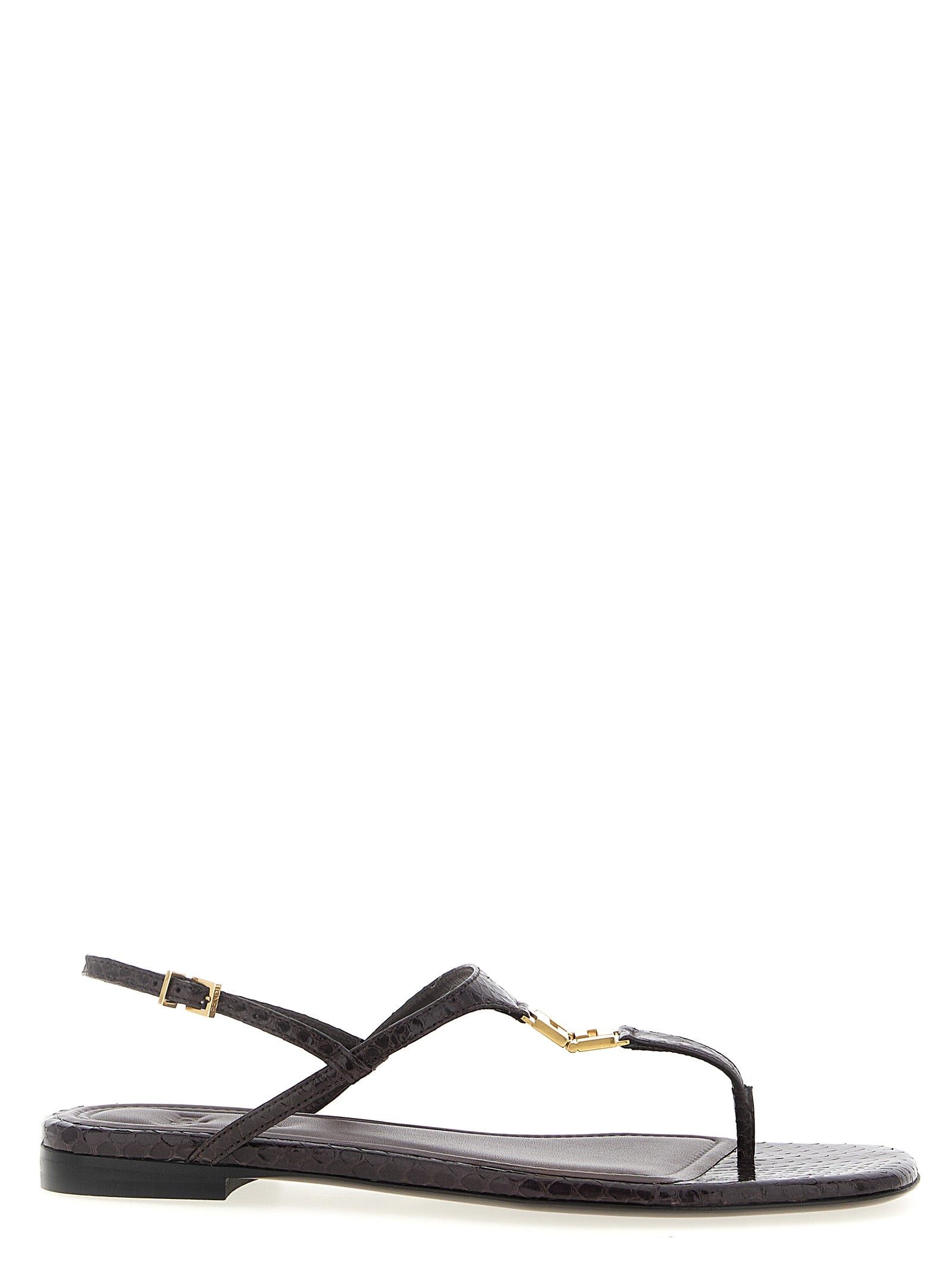 Fendi Purple Elastane Flat Sandals