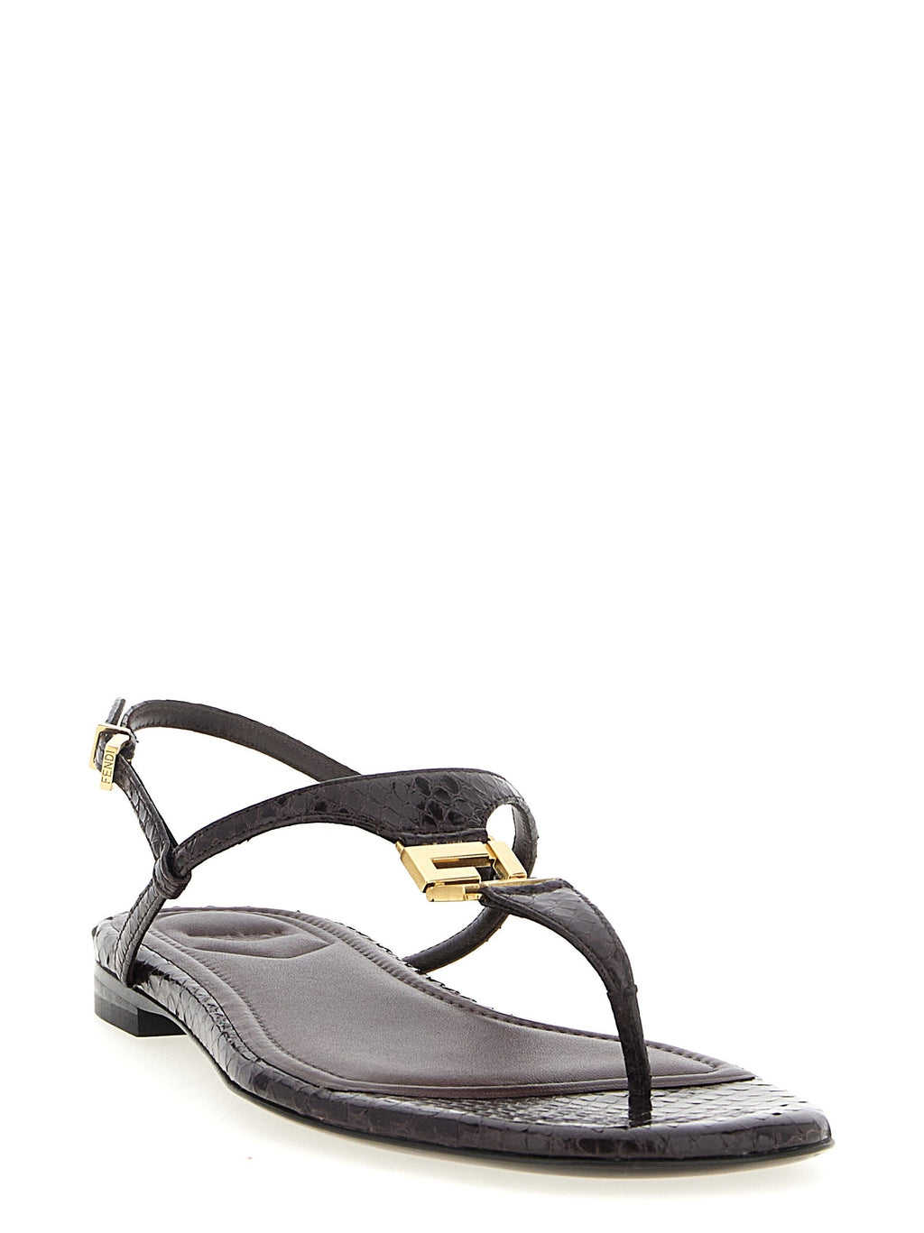 Fendi Purple Elastane Flat Sandals