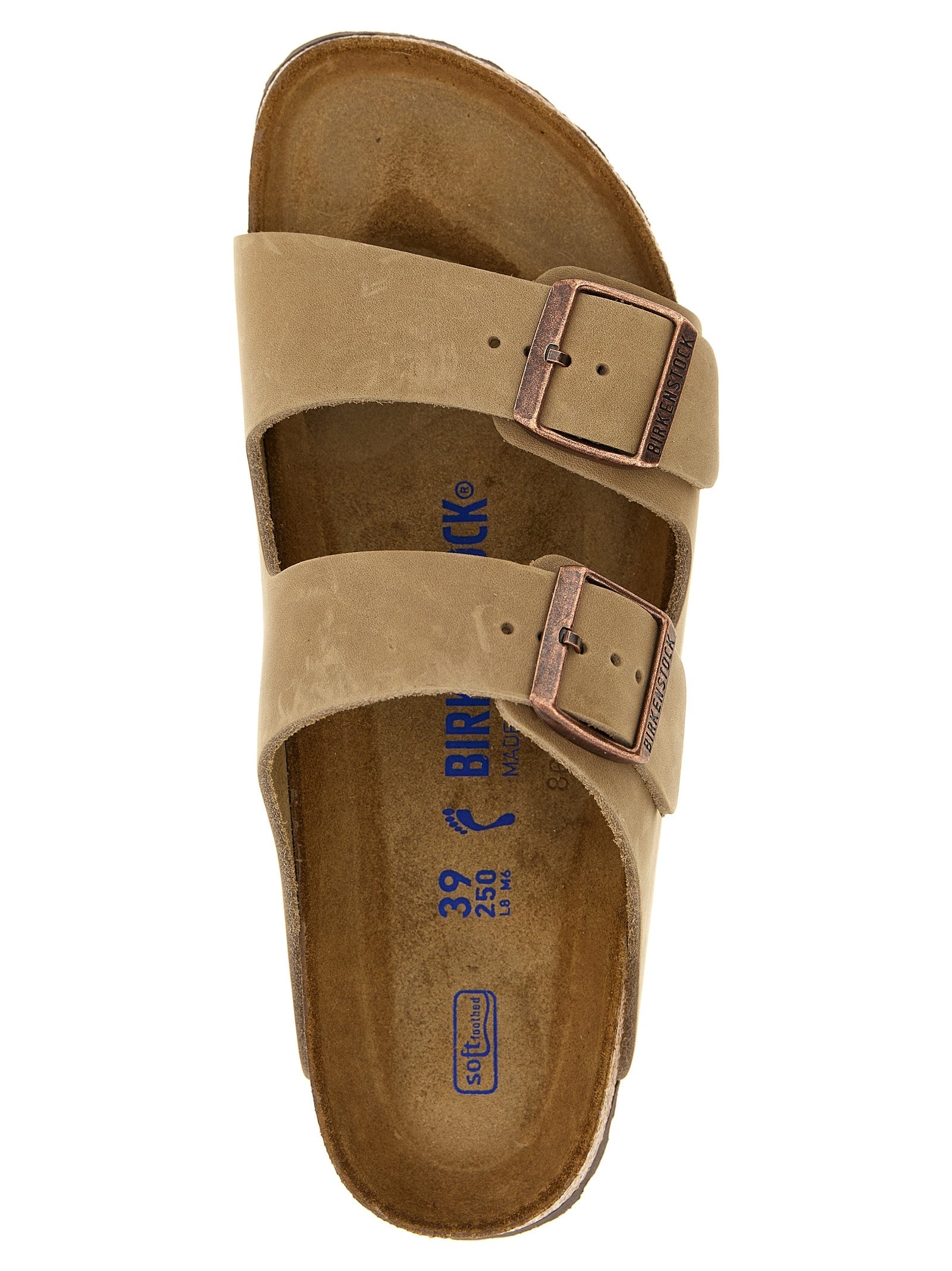 Birkenstock Brown Leather Slides