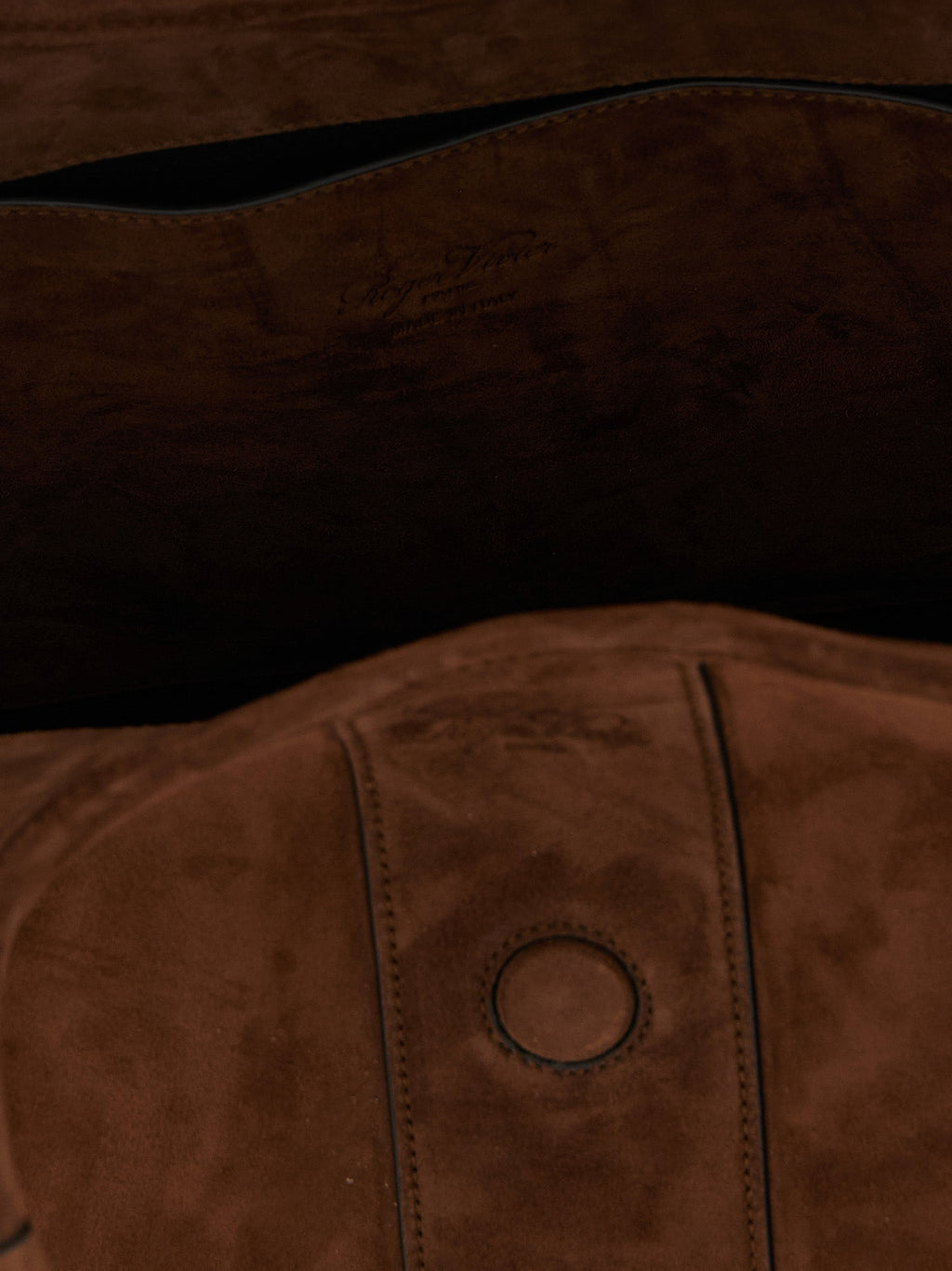Roger Vivier Brown Goatskin Tote Bag