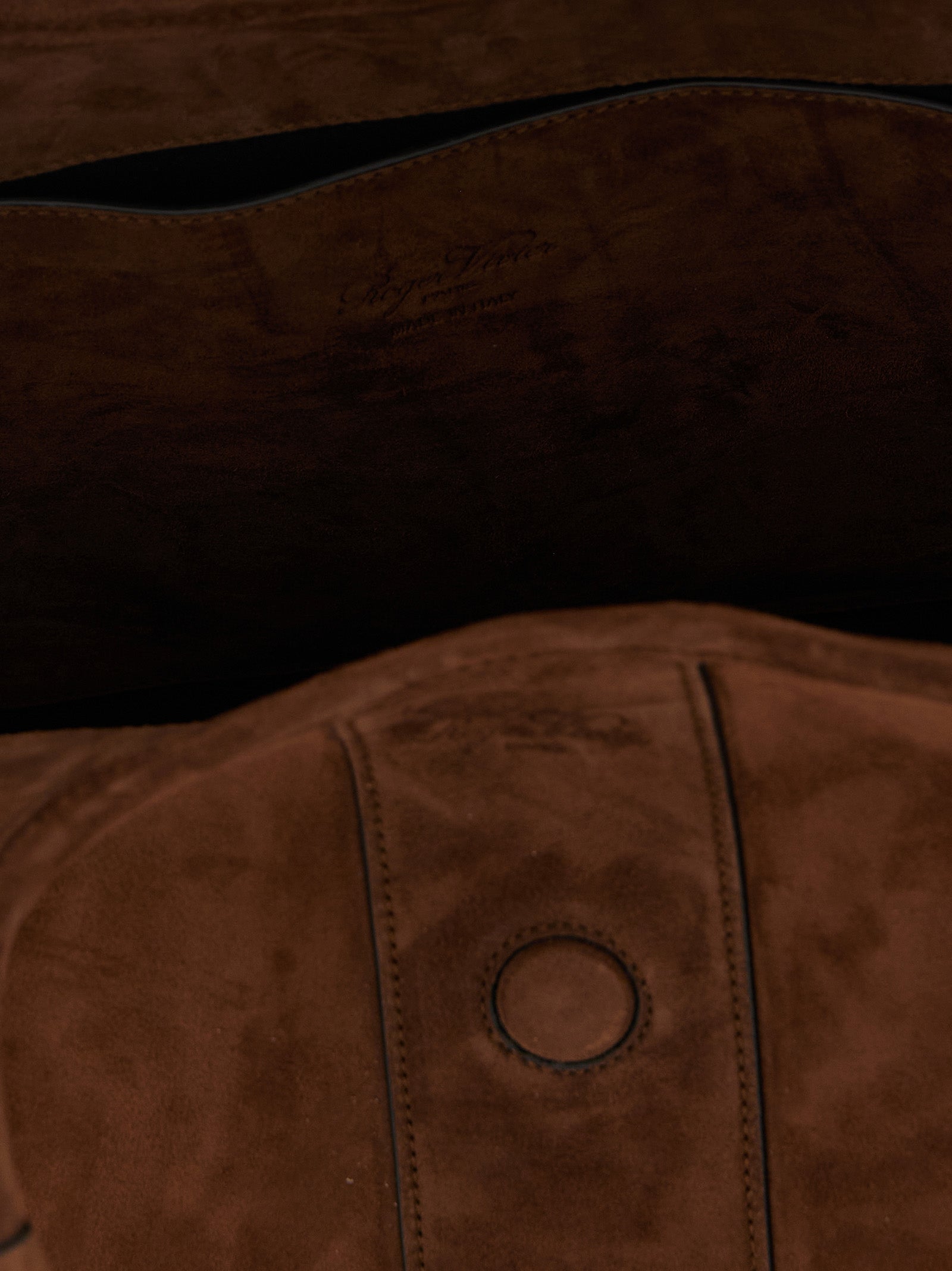 Roger Vivier Brown Goatskin Tote Bag