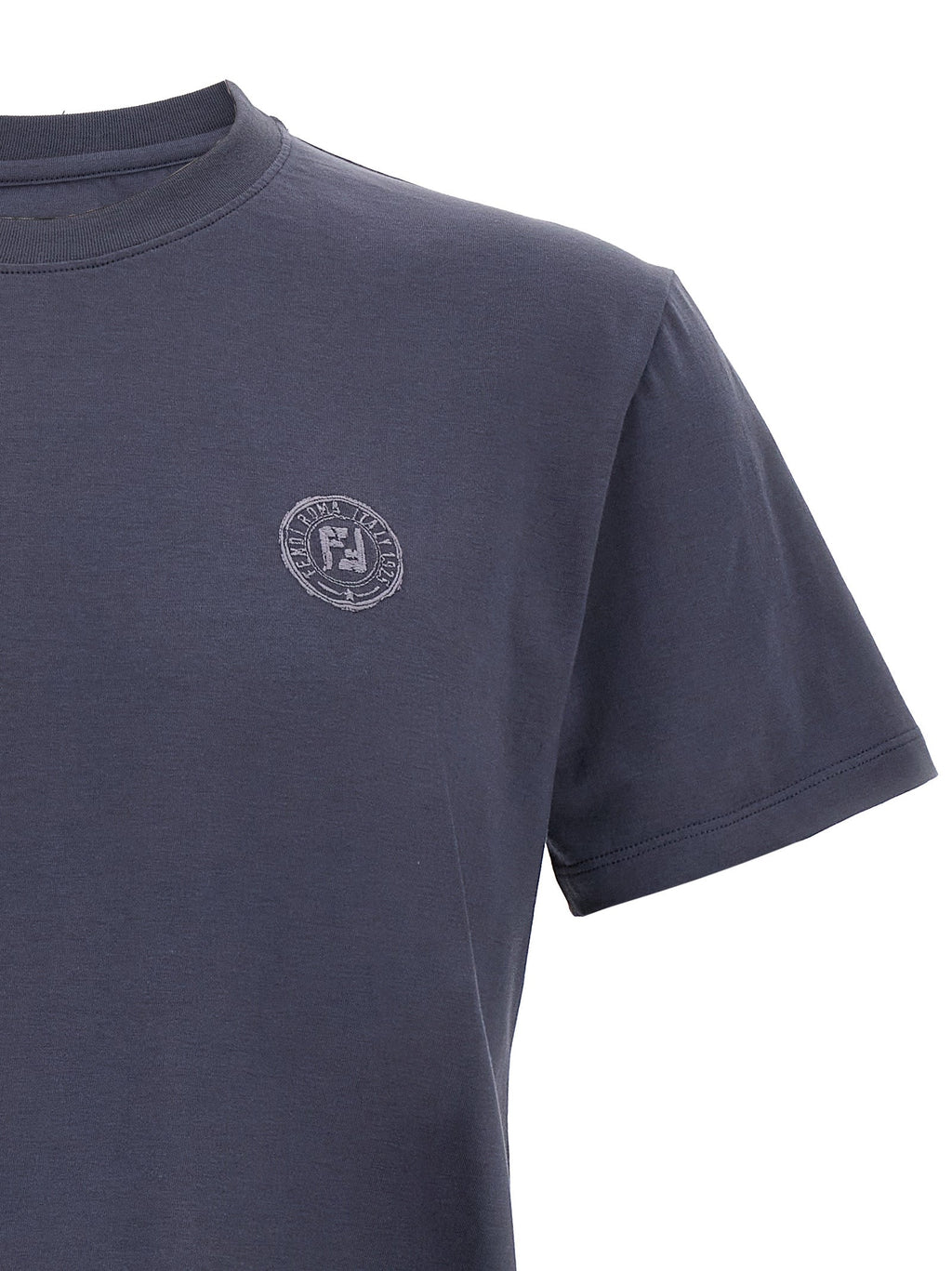 Fendi Blue Cotton T-Shirt