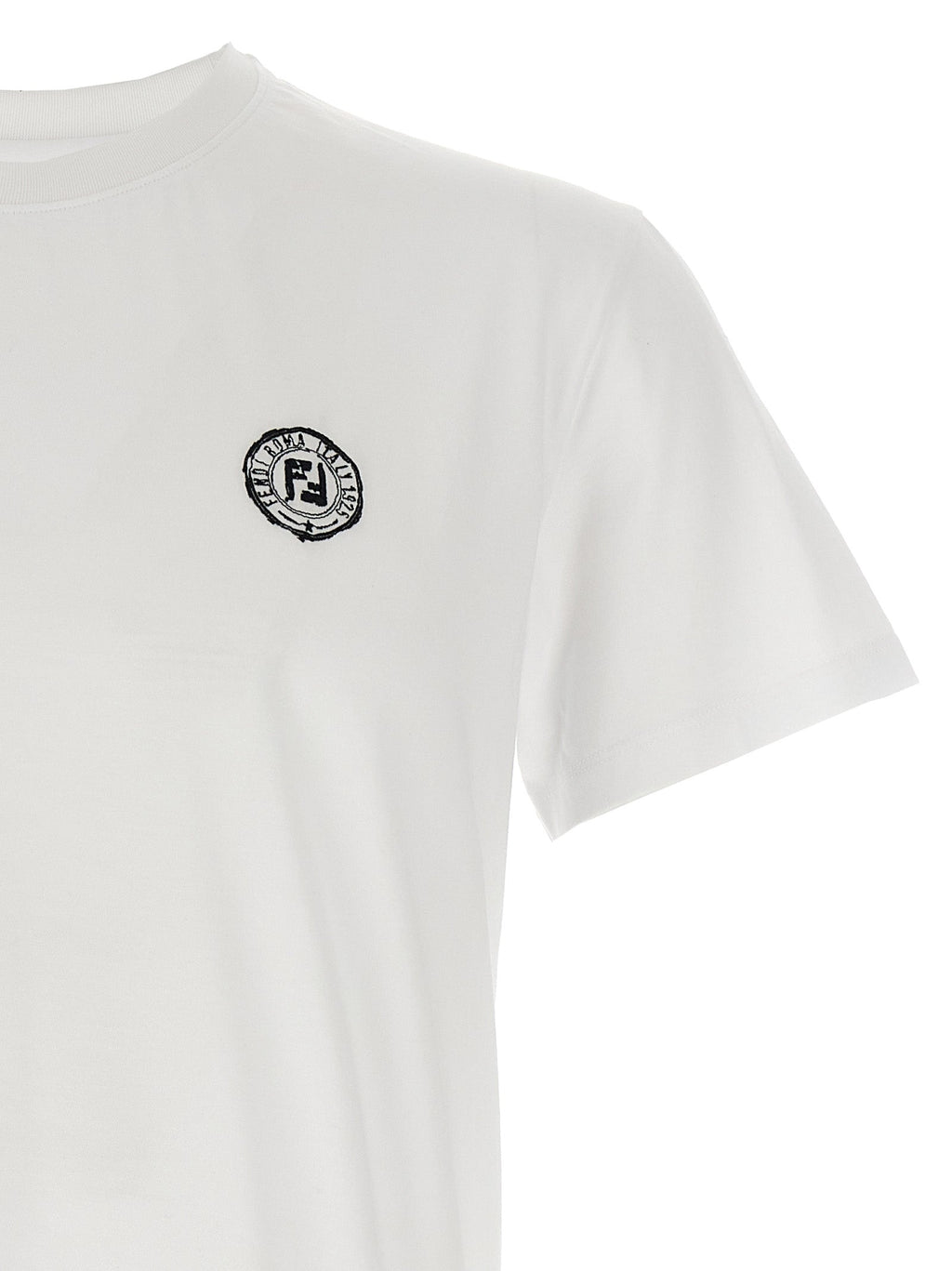 Fendi White Cotton T-Shirt