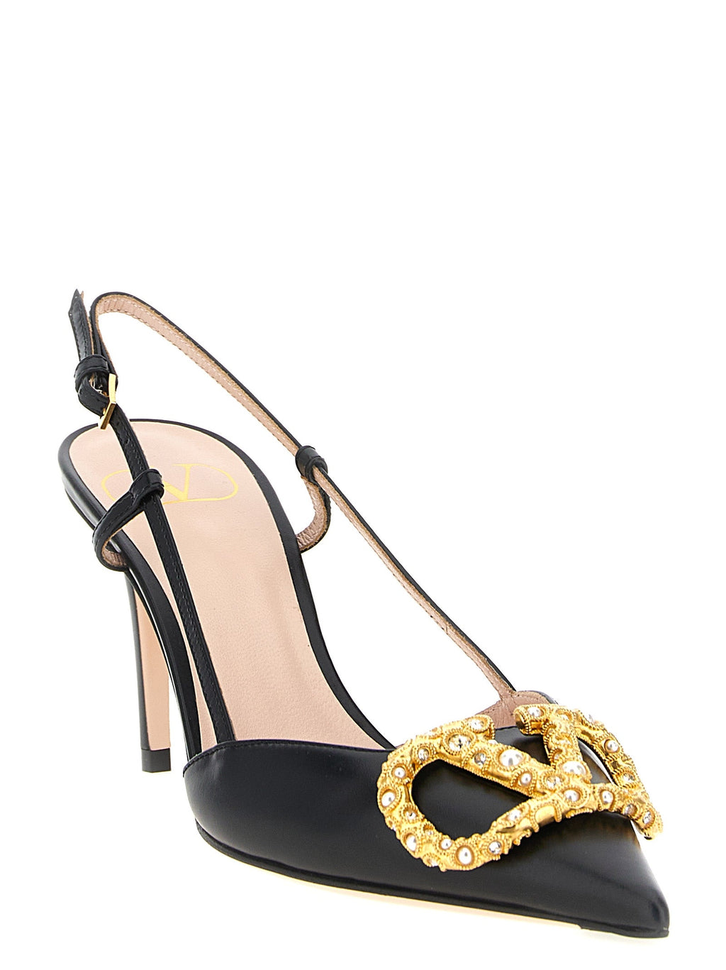 Valentino Garavani Black Calfskin High Heel Pumps
