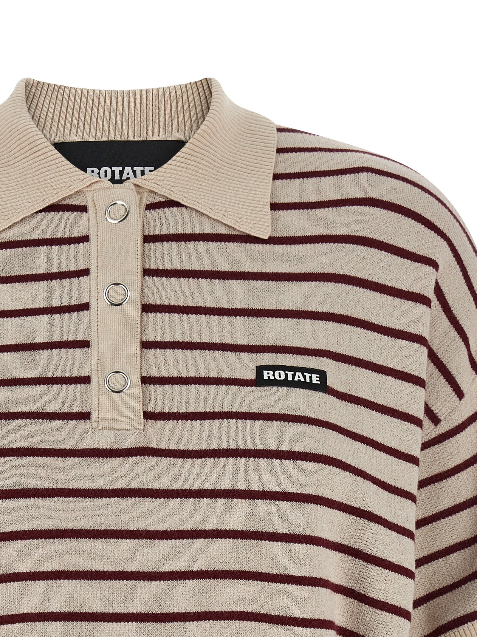 ROTATE BIRGER CHRISTENSEN Multicolor Mohair Polo Shirt