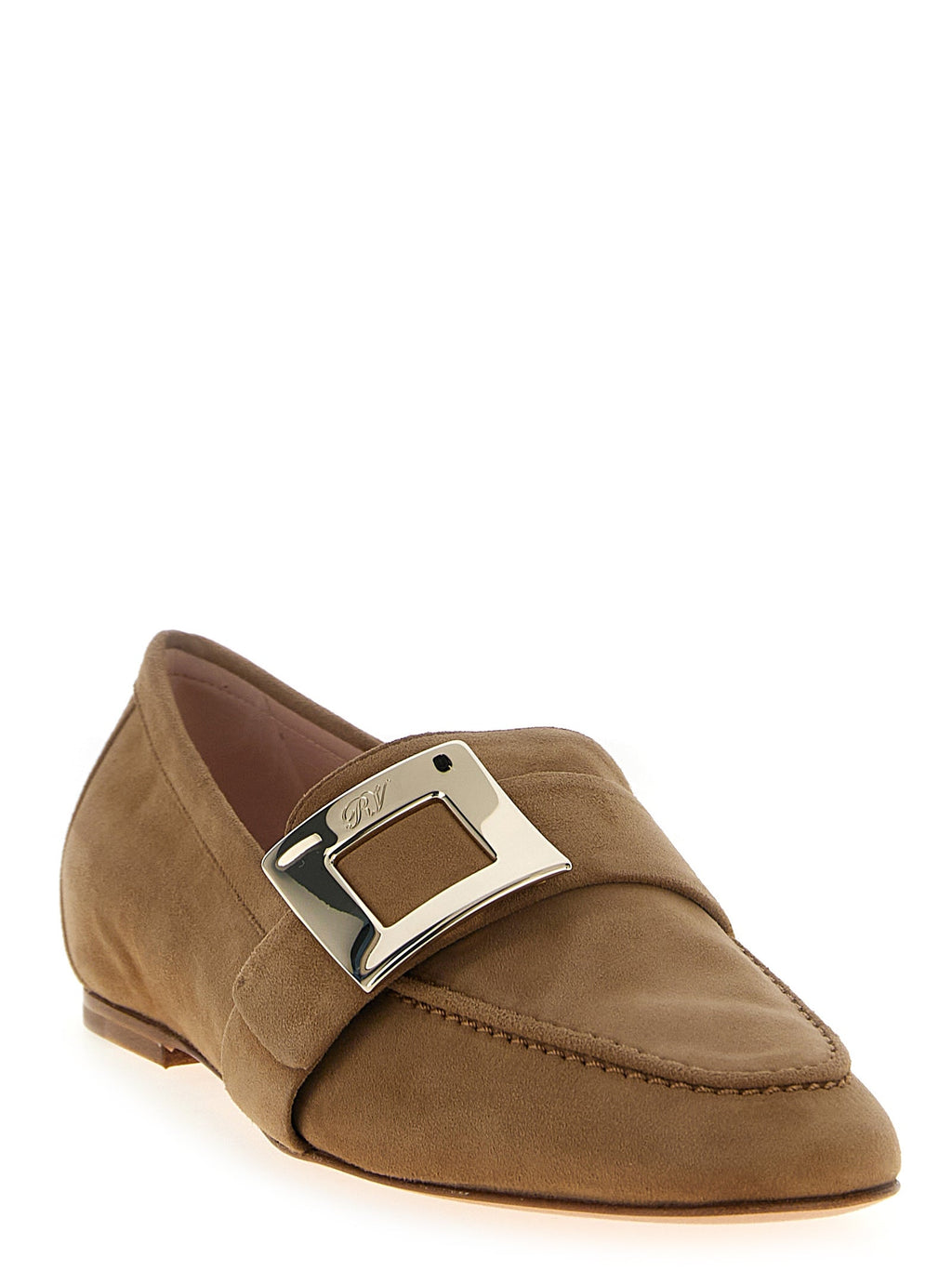 Roger Vivier Beige Goatskin Slip-On Loafers