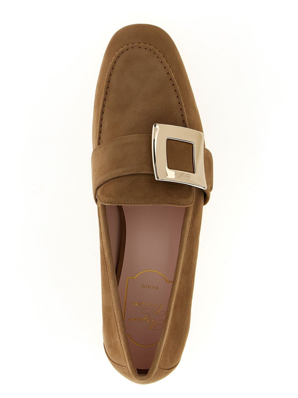 Roger Vivier Beige Goatskin Slip-On Loafers