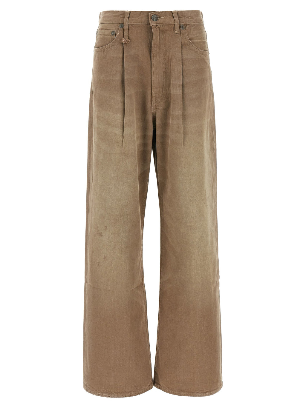 R13 Brown Cotton High-Waisted Jean
