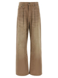 R13 Brown Cotton High-Waisted Jean