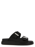 Alexander McQueen Black Rubber Slides
